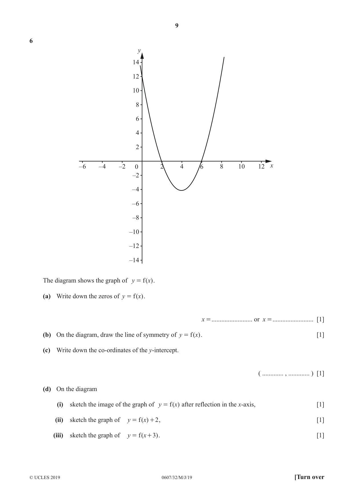 Cambridge IGCSE Mathematics - International 0607 2019 May/June Paper 3 · Variant 2 question paper, page 9 of 16