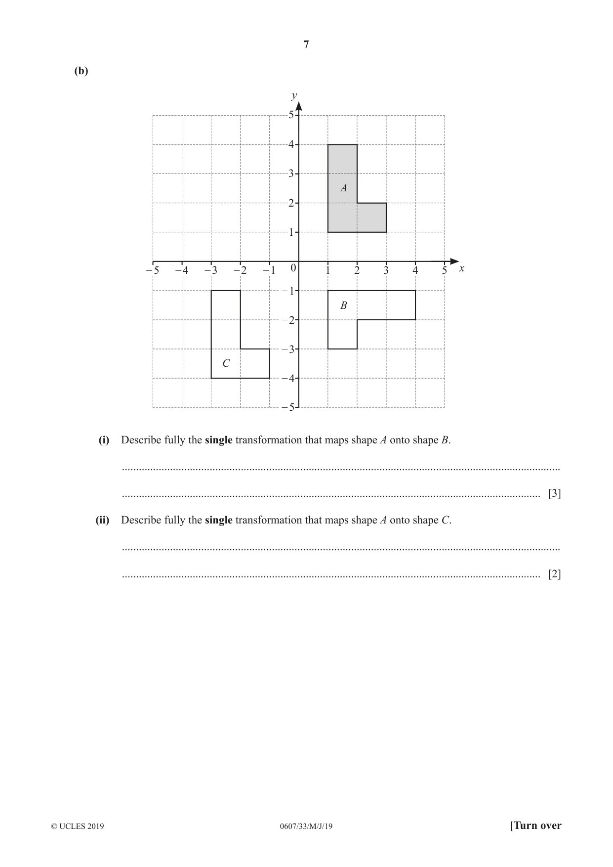 Cambridge IGCSE Mathematics - International 0607 2019 May/June Paper 3 · Variant 3 question paper, page 7 of 20