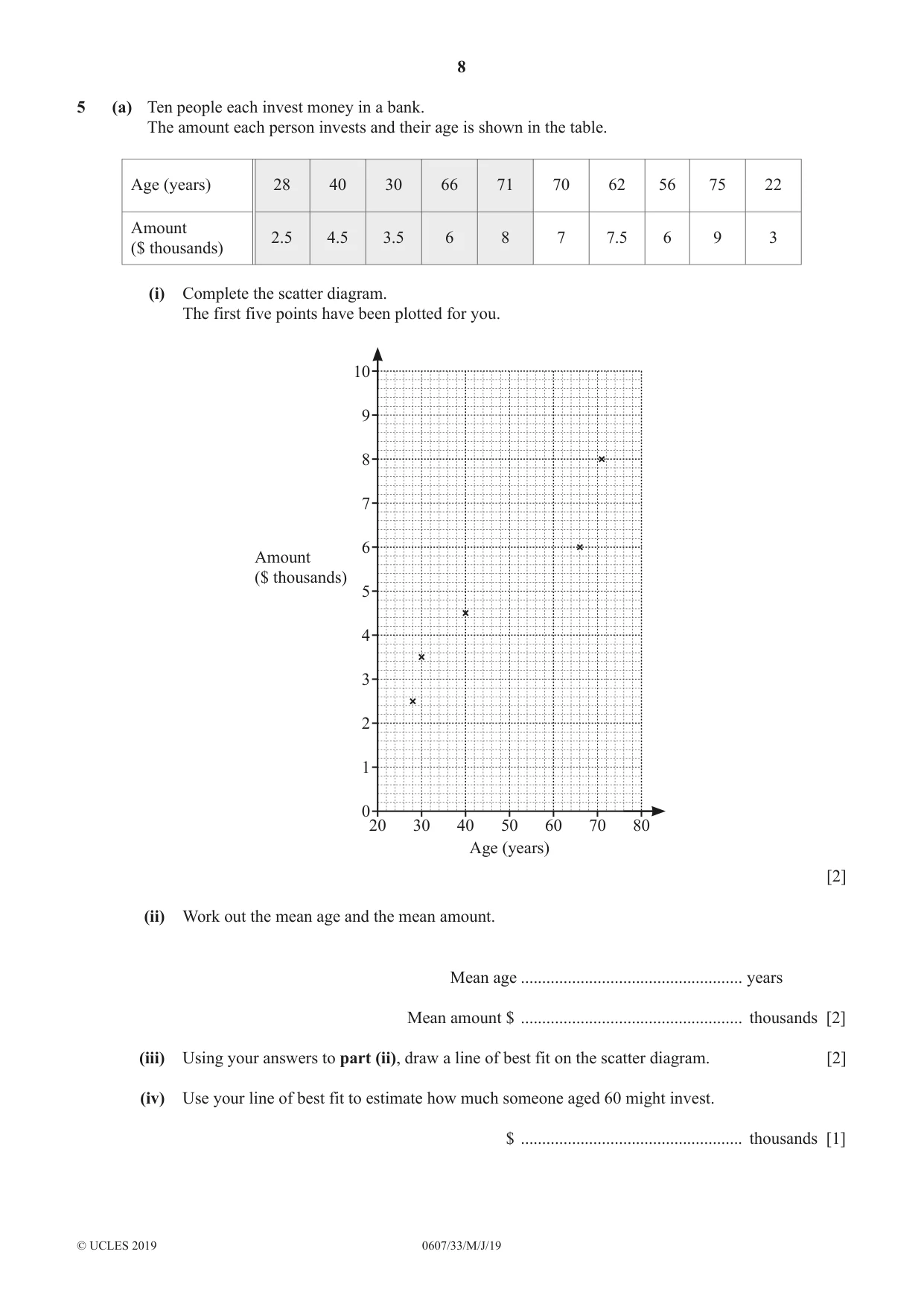 Cambridge IGCSE Mathematics - International 0607 2019 May/June Paper 3 · Variant 3 question paper, page 8 of 20