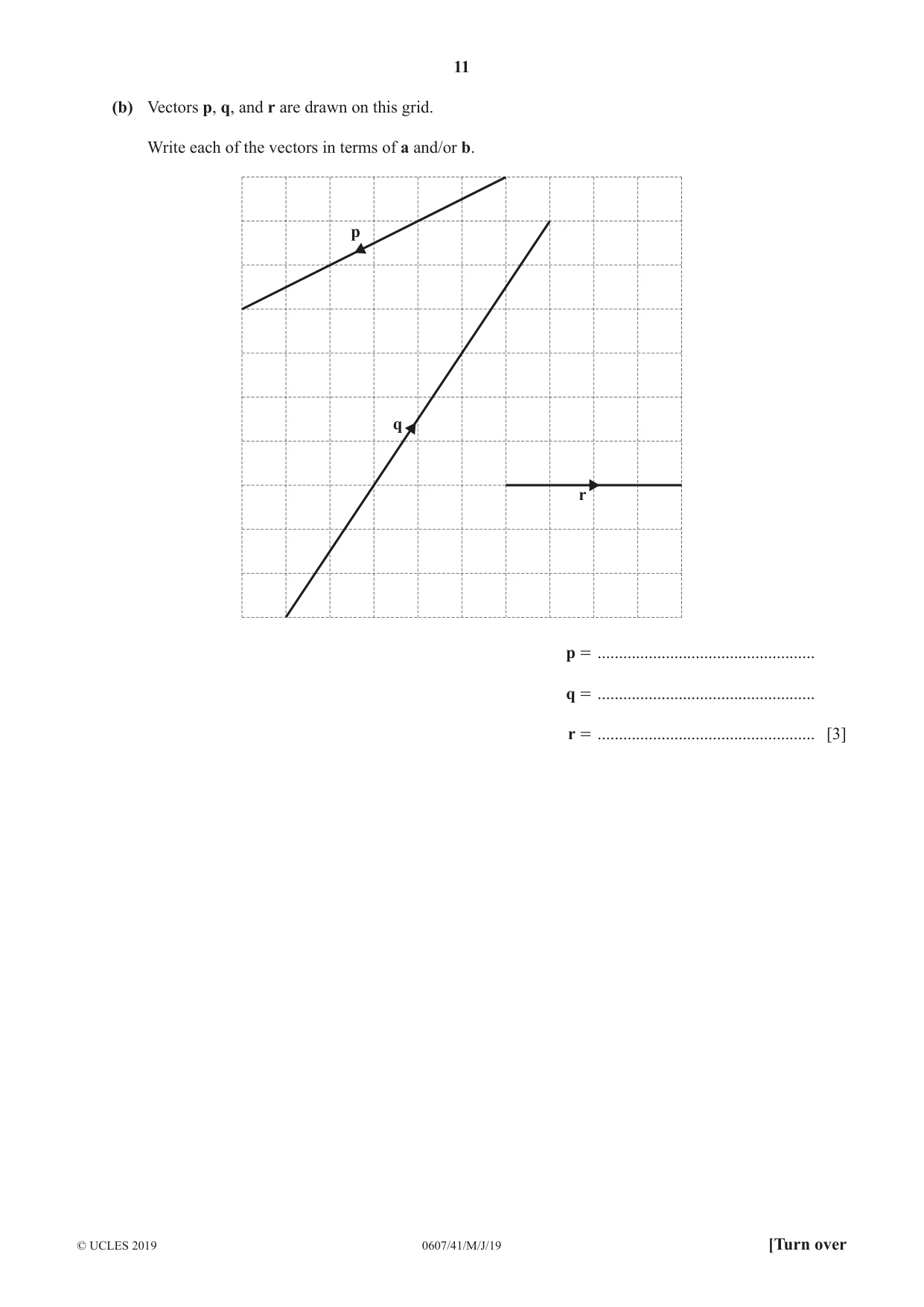 Cambridge IGCSE Mathematics - International 0607 2019 May/June Paper 4 · Variant 1 question paper, page 11 of 20