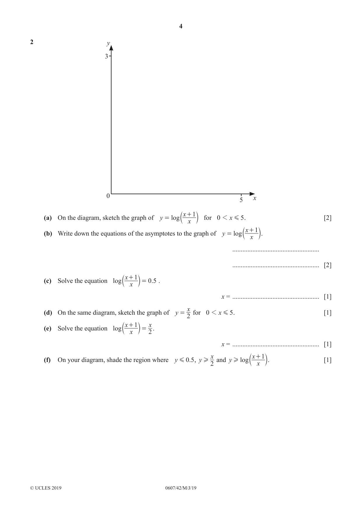 Cambridge IGCSE Mathematics - International 0607 2019 May/June Paper 4 · Variant 2 question paper, page 4 of 20