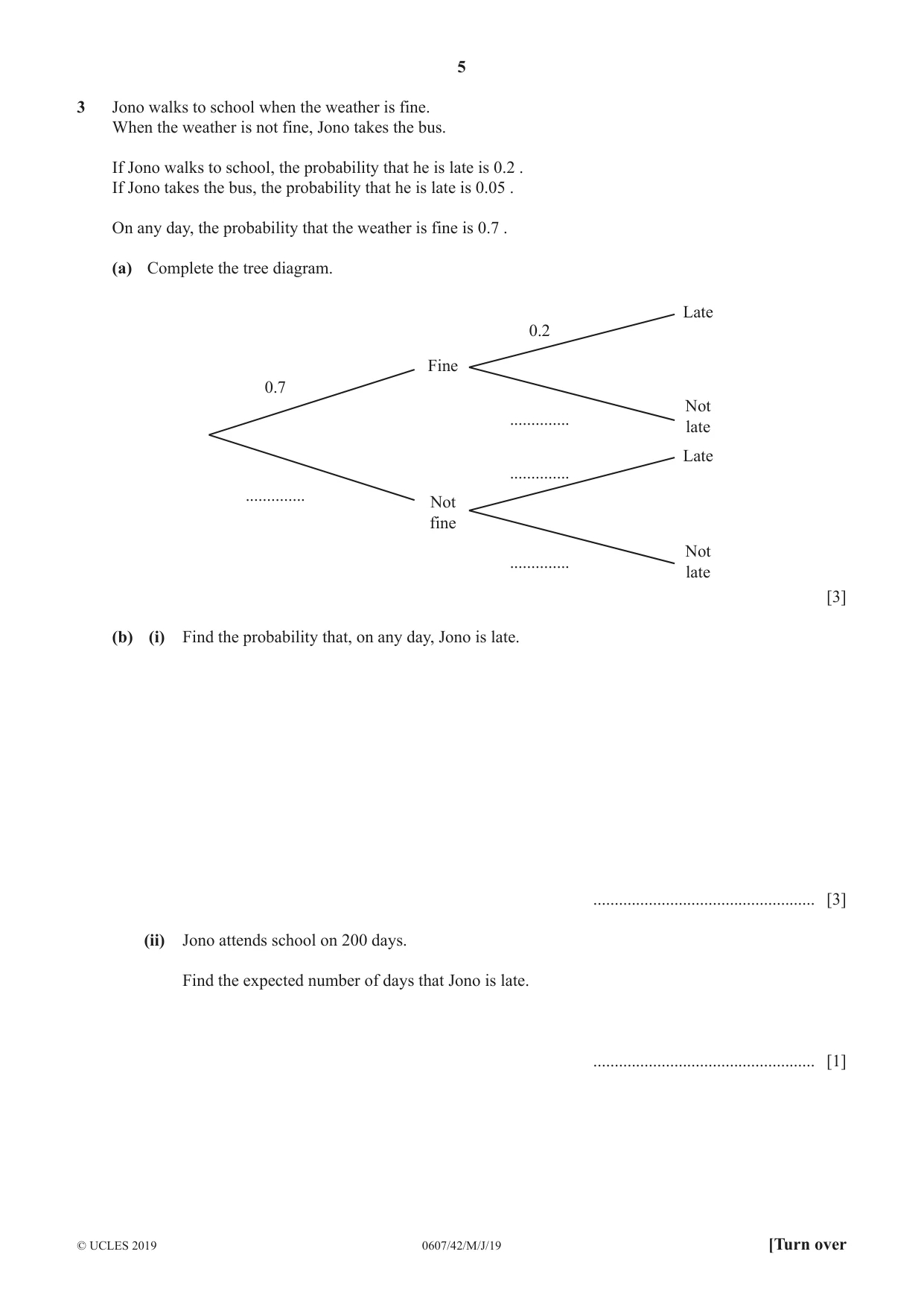 Cambridge IGCSE Mathematics - International 0607 2019 May/June Paper 4 · Variant 2 question paper, page 5 of 20