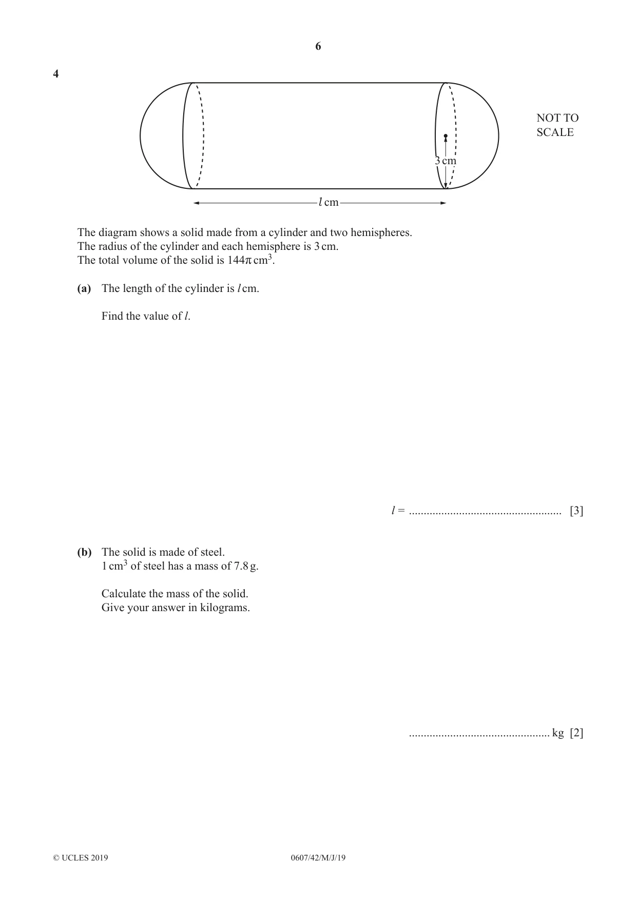 Cambridge IGCSE Mathematics - International 0607 2019 May/June Paper 4 · Variant 2 question paper, page 6 of 20