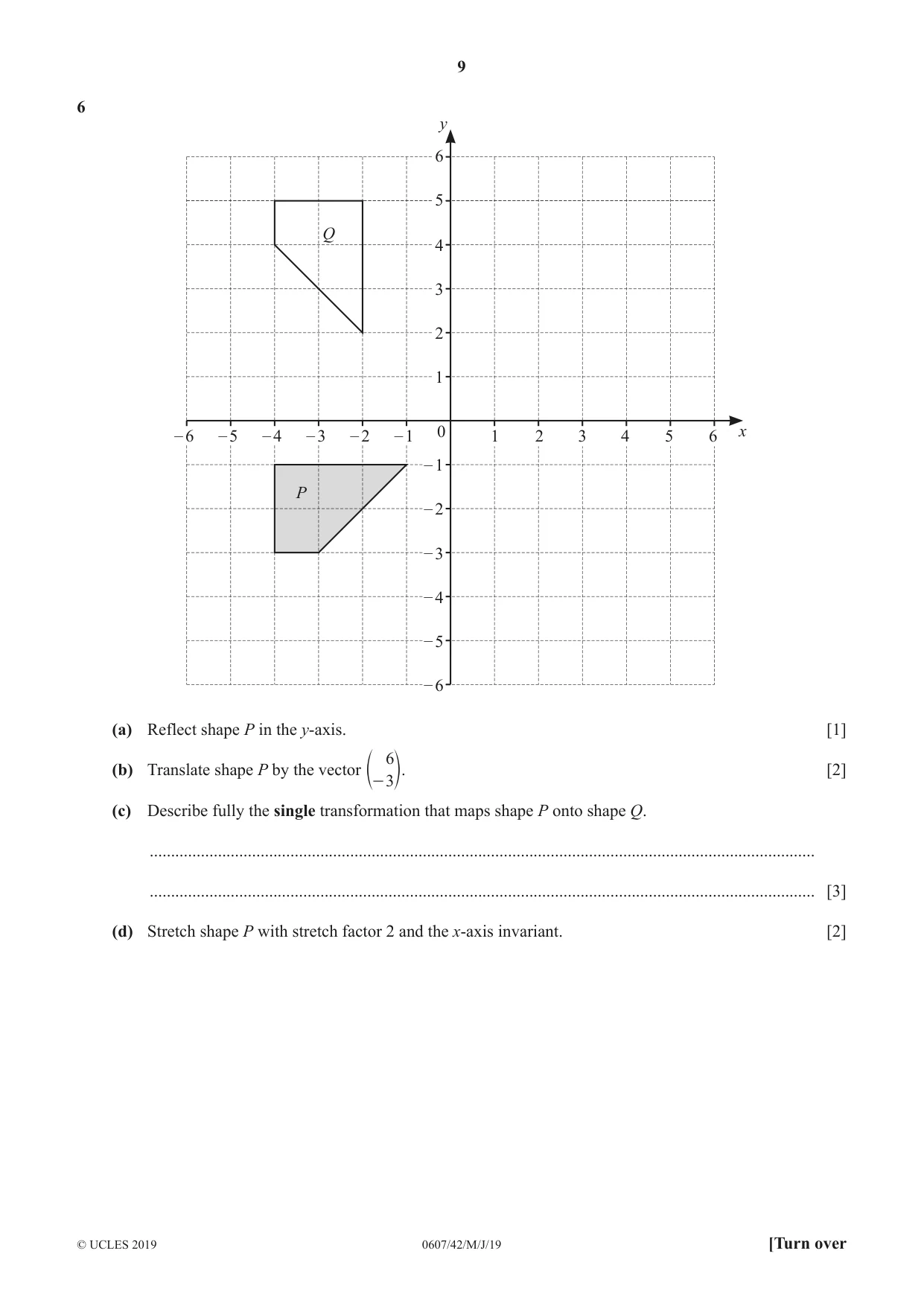Cambridge IGCSE Mathematics - International 0607 2019 May/June Paper 4 · Variant 2 question paper, page 9 of 20