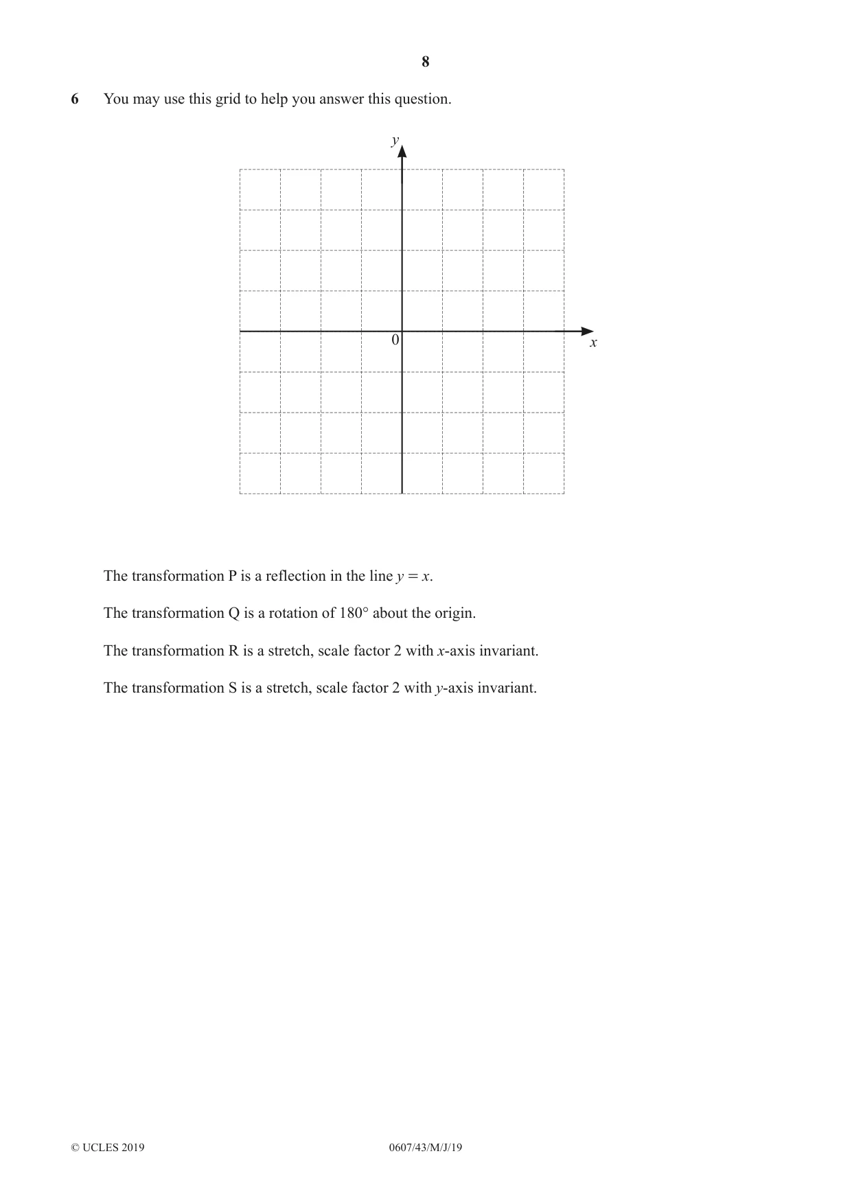 Cambridge IGCSE Mathematics - International 0607 2019 May/June Paper 4 · Variant 3 question paper, page 8 of 20