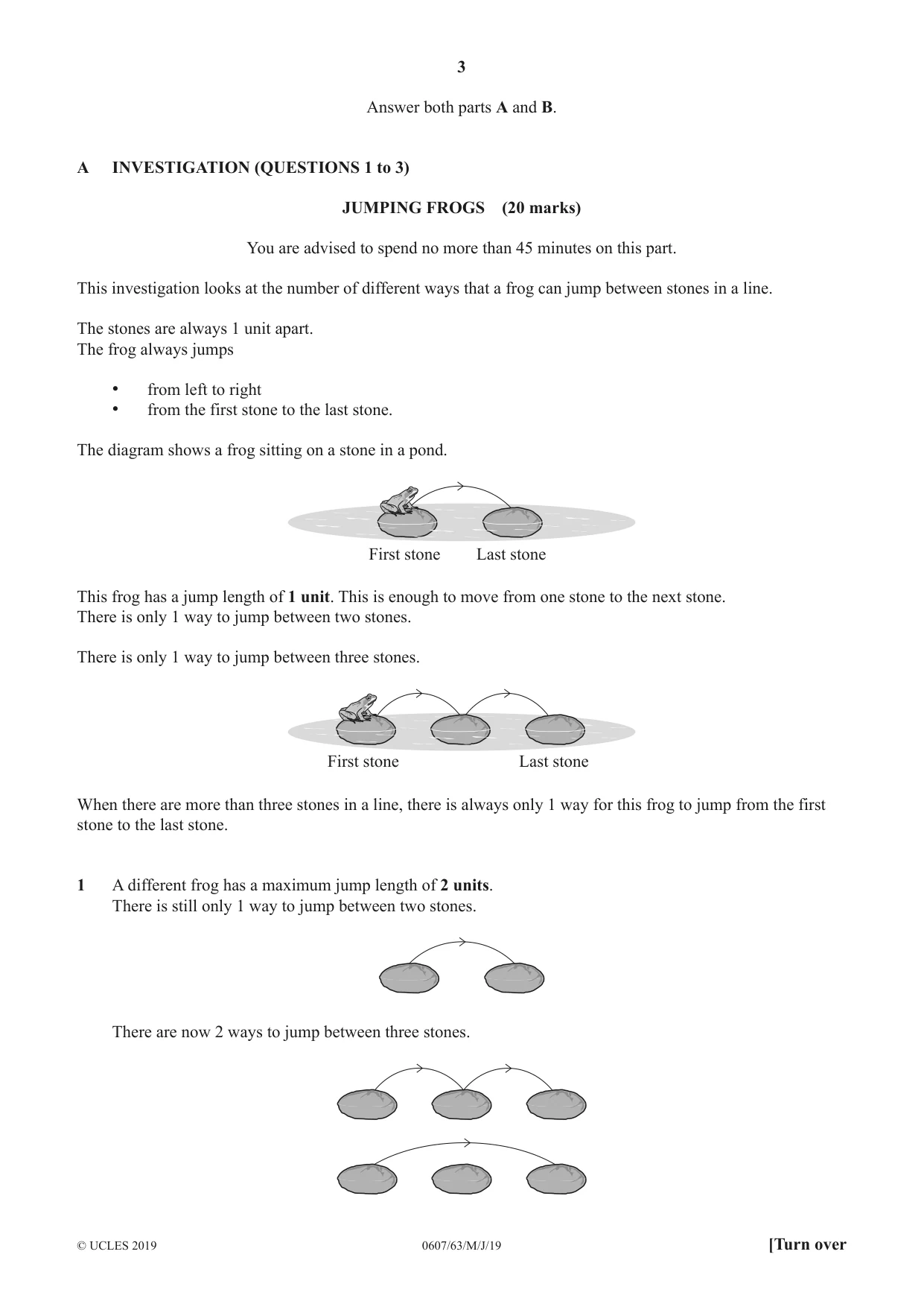 Cambridge IGCSE Mathematics - International 0607 2019 May/June Paper 6 · Variant 3 question paper, page 3 of 16