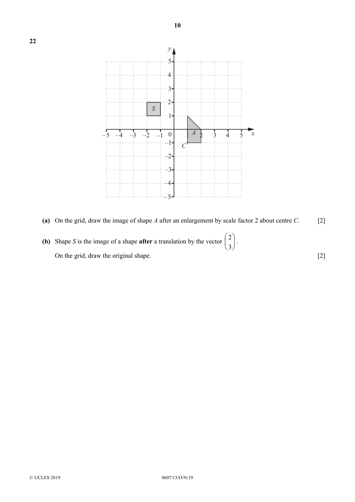 Cambridge IGCSE Mathematics - International 0607 2019 Oct/Nov Paper 1 · Variant 3 question paper, page 10 of 12