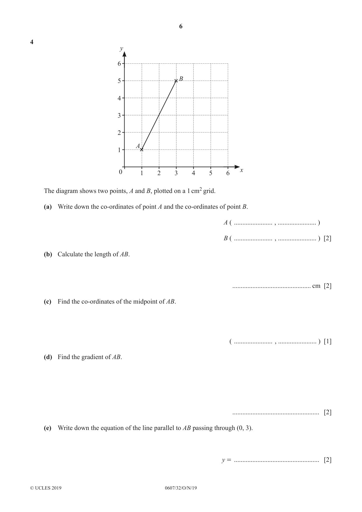 Cambridge IGCSE Mathematics - International 0607 2019 Oct/Nov Paper 3 · Variant 2 question paper, page 6 of 16