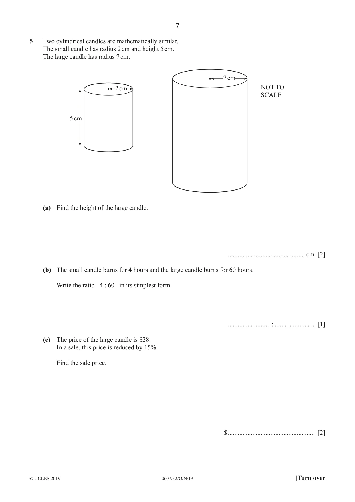 Cambridge IGCSE Mathematics - International 0607 2019 Oct/Nov Paper 3 · Variant 2 question paper, page 7 of 16