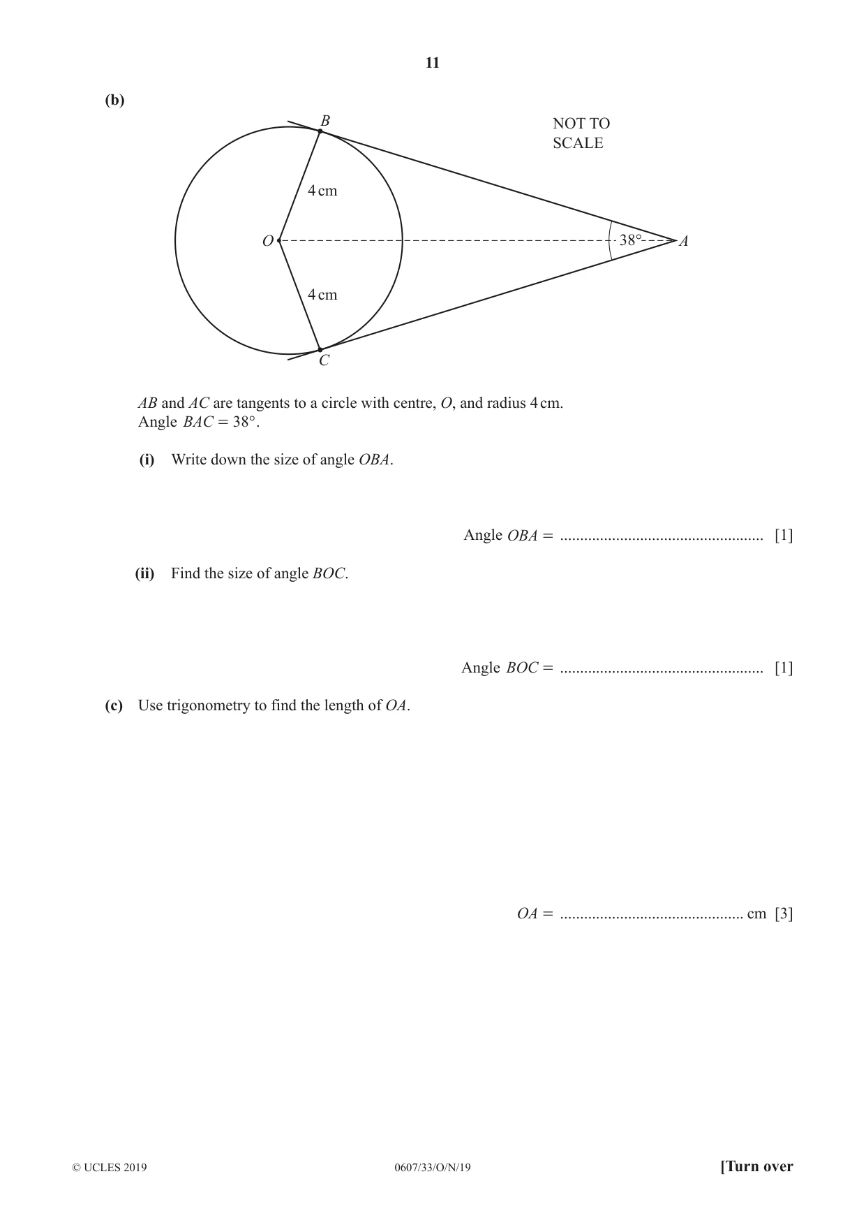 Cambridge IGCSE Mathematics - International 0607 2019 Oct/Nov Paper 3 · Variant 3 question paper, page 11 of 16