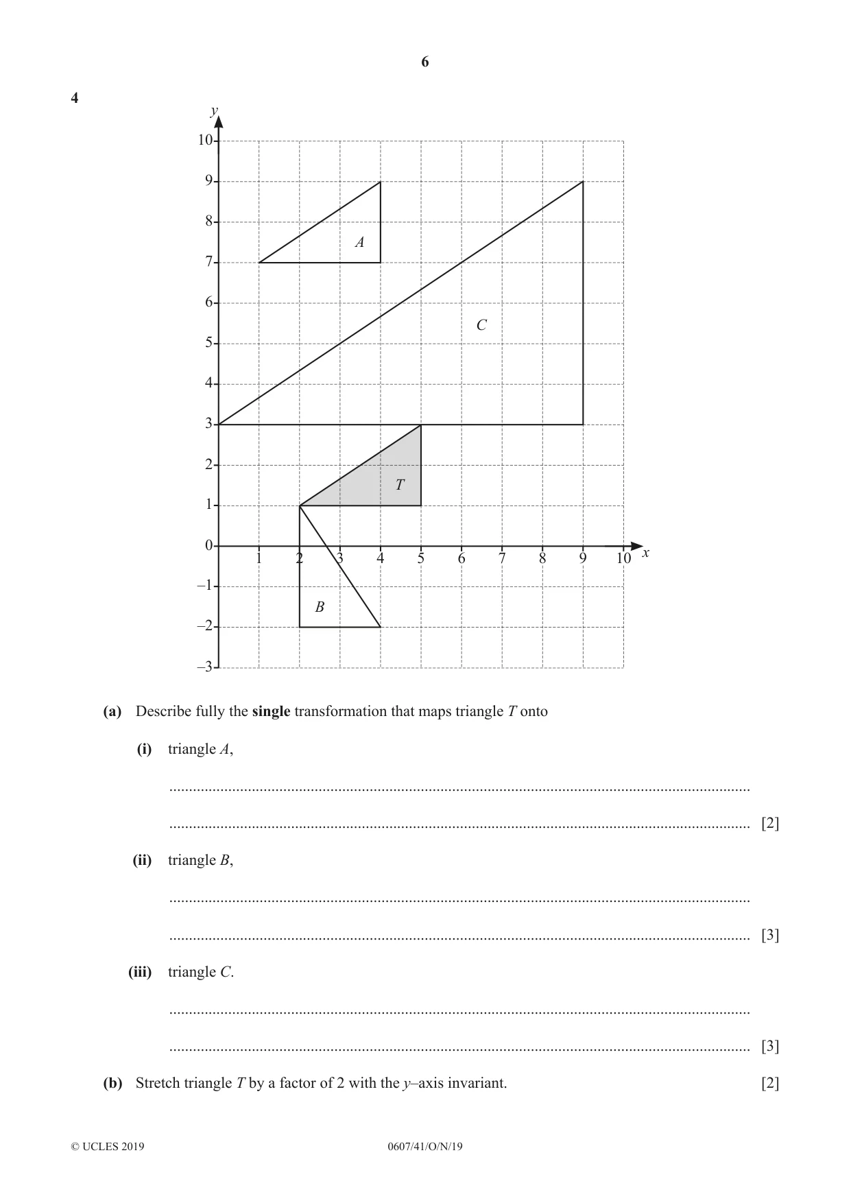 Cambridge IGCSE Mathematics - International 0607 2019 Oct/Nov Paper 4 · Variant 1 question paper, page 6 of 20