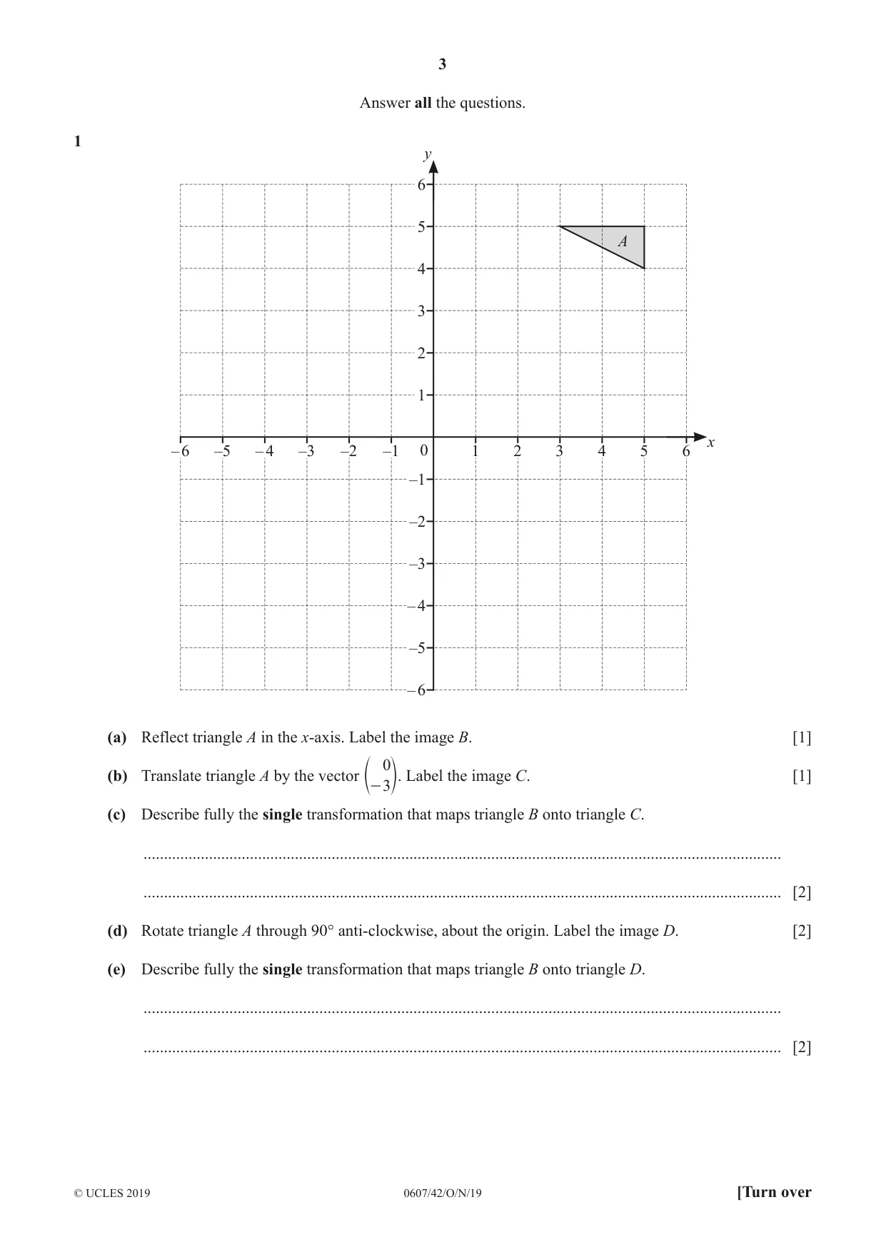 Cambridge IGCSE Mathematics - International 0607 2019 Oct/Nov Paper 4 · Variant 2 question paper, page 3 of 20