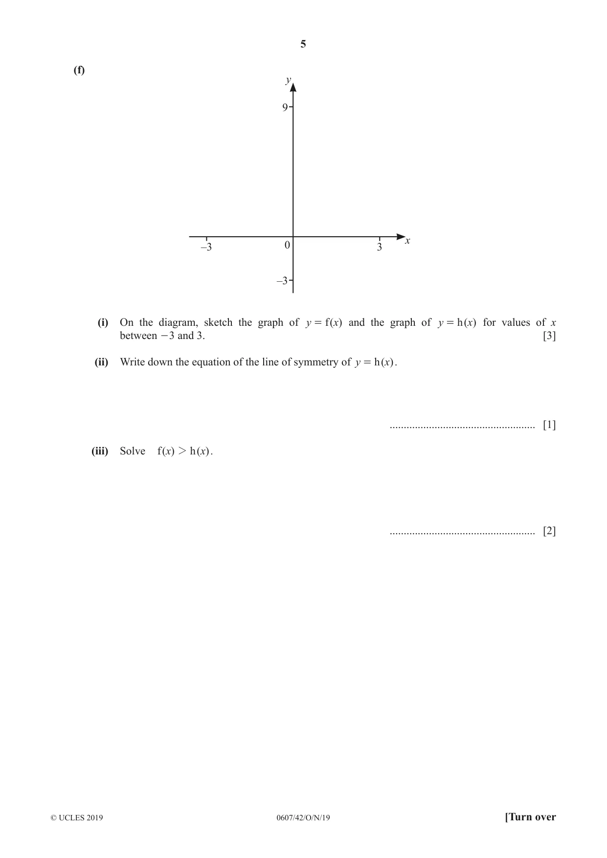 Cambridge IGCSE Mathematics - International 0607 2019 Oct/Nov Paper 4 · Variant 2 question paper, page 5 of 20