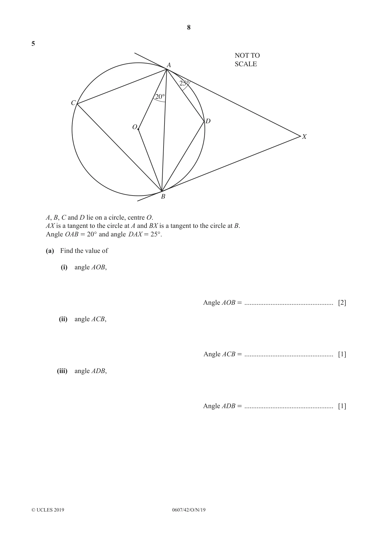 Cambridge IGCSE Mathematics - International 0607 2019 Oct/Nov Paper 4 · Variant 2 question paper, page 8 of 20