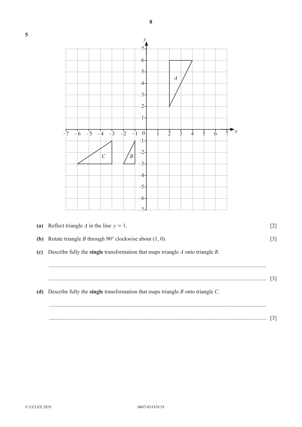 Cambridge IGCSE Mathematics - International 0607 2019 Oct/Nov Paper 4 · Variant 3 question paper, page 8 of 20
