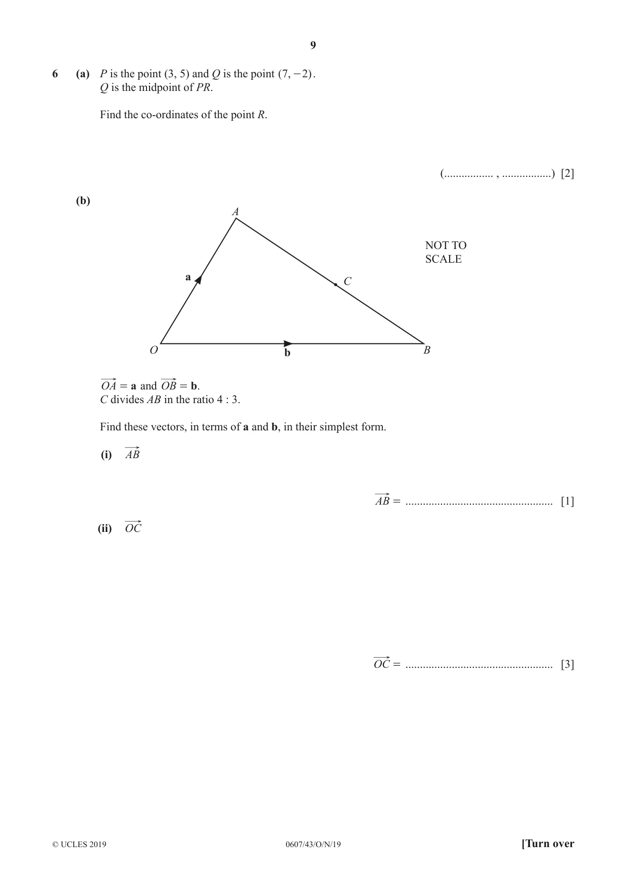 Cambridge IGCSE Mathematics - International 0607 2019 Oct/Nov Paper 4 · Variant 3 question paper, page 9 of 20