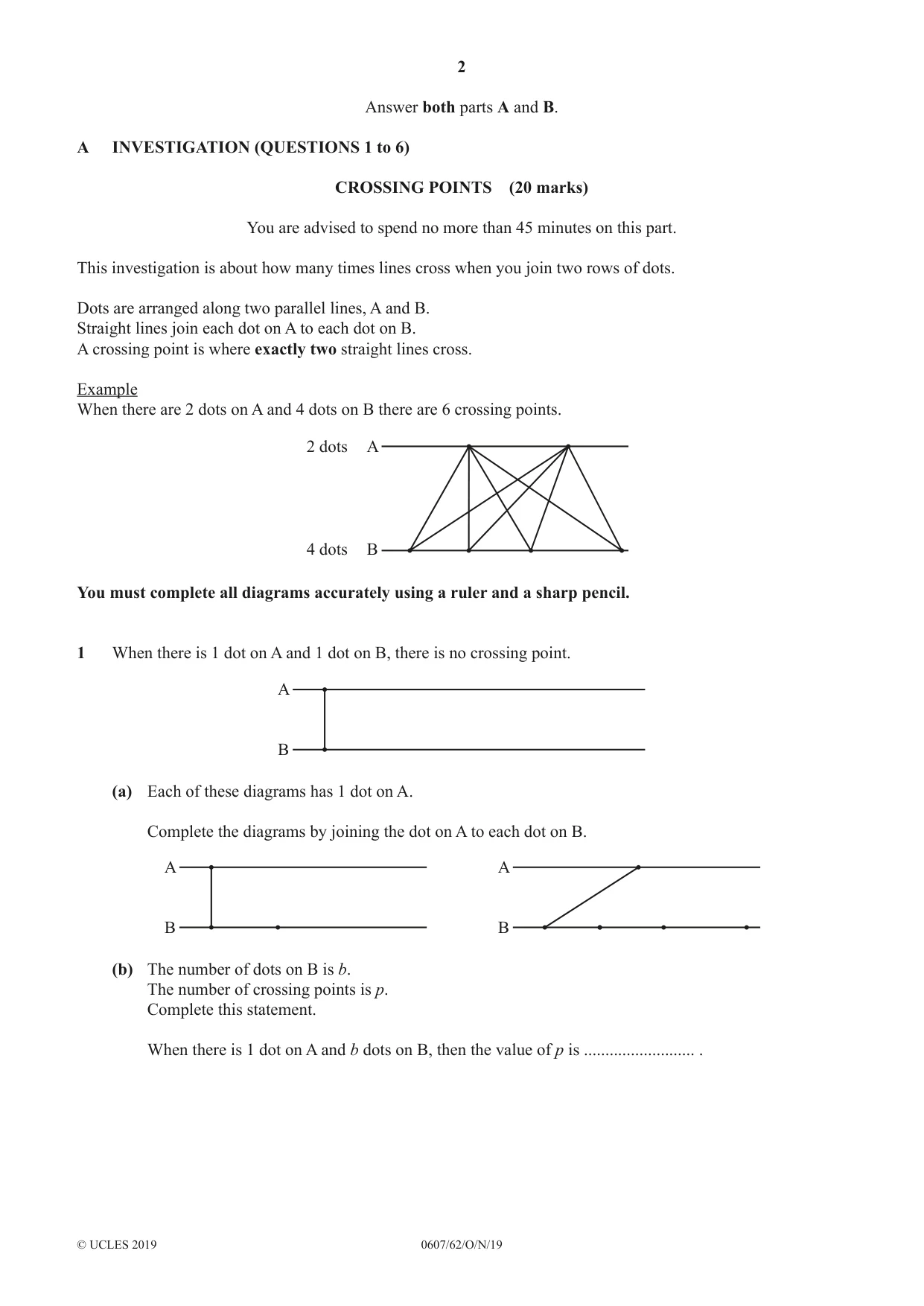 Cambridge IGCSE Mathematics - International 0607 2019 Oct/Nov Paper 6 · Variant 2 question paper, page 2 of 16