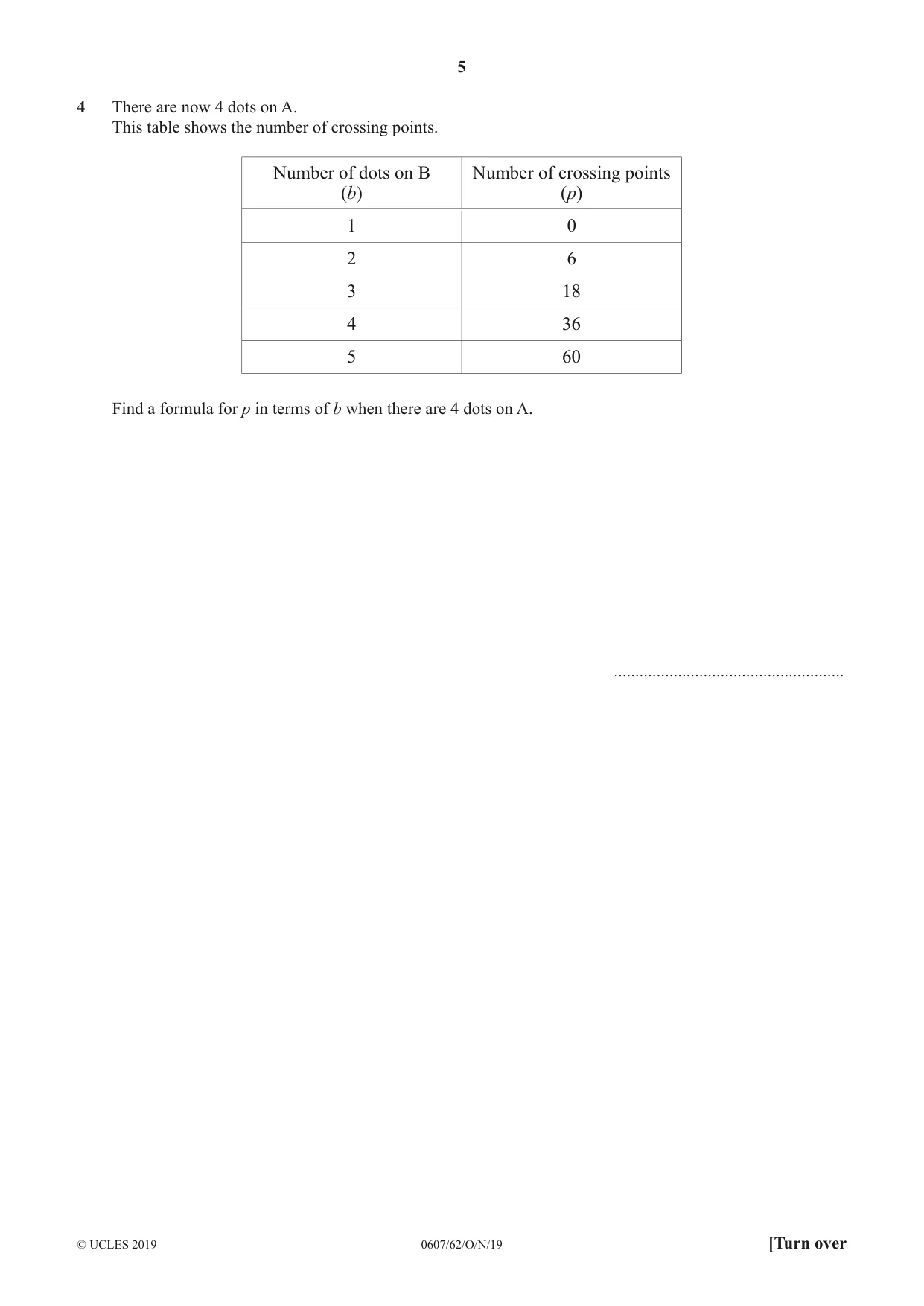 Cambridge IGCSE Mathematics - International 0607 2019 Oct/Nov Paper 6 · Variant 2 question paper, page 5 of 16