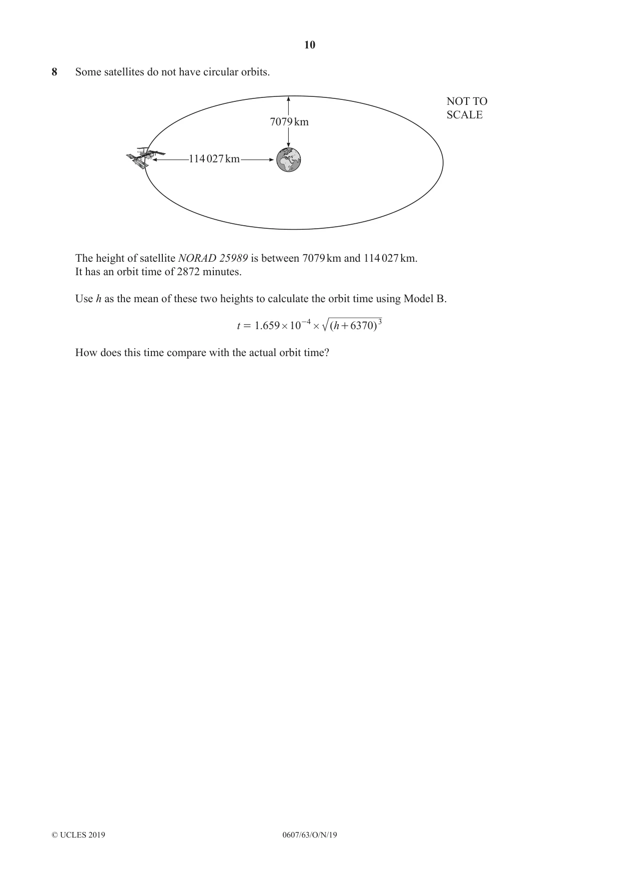 Cambridge IGCSE Mathematics - International 0607 2019 Oct/Nov Paper 6 · Variant 3 question paper, page 10 of 12