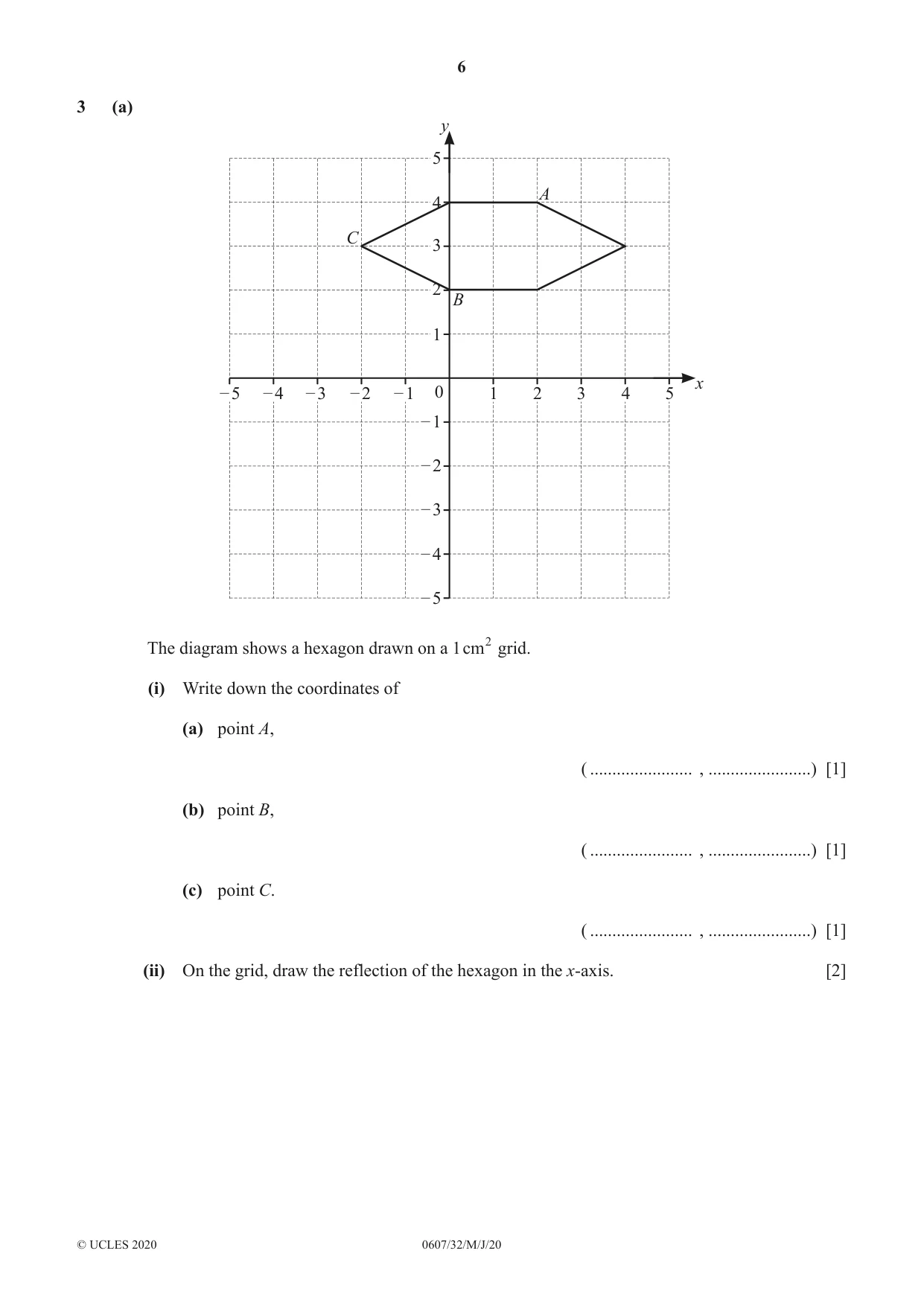 Cambridge IGCSE Mathematics - International 0607 2020 May/June Paper 3 · Variant 2 question paper, page 6 of 20