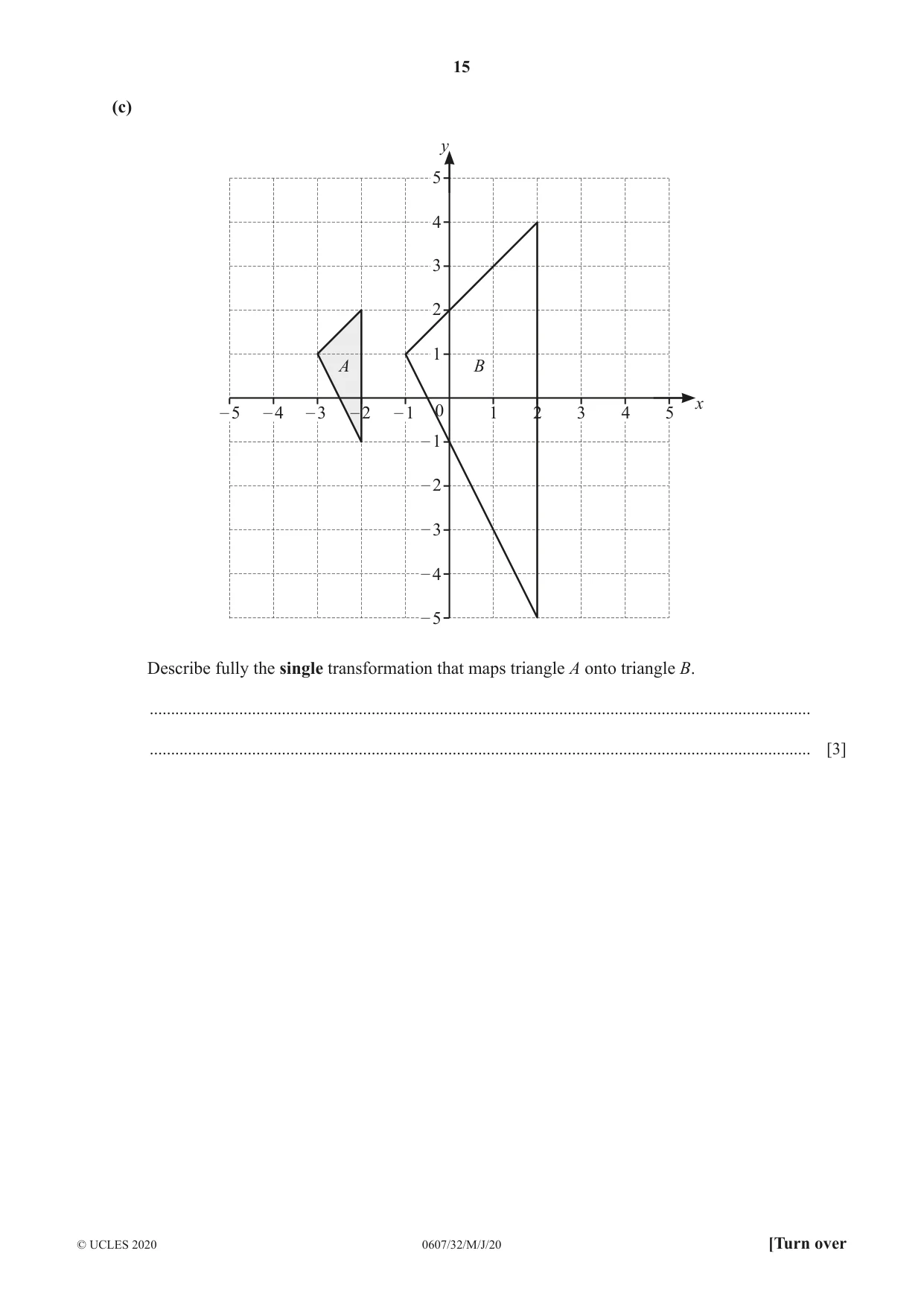 Cambridge IGCSE Mathematics - International 0607 2020 May/June Paper 3 · Variant 2 question paper, page 15 of 20