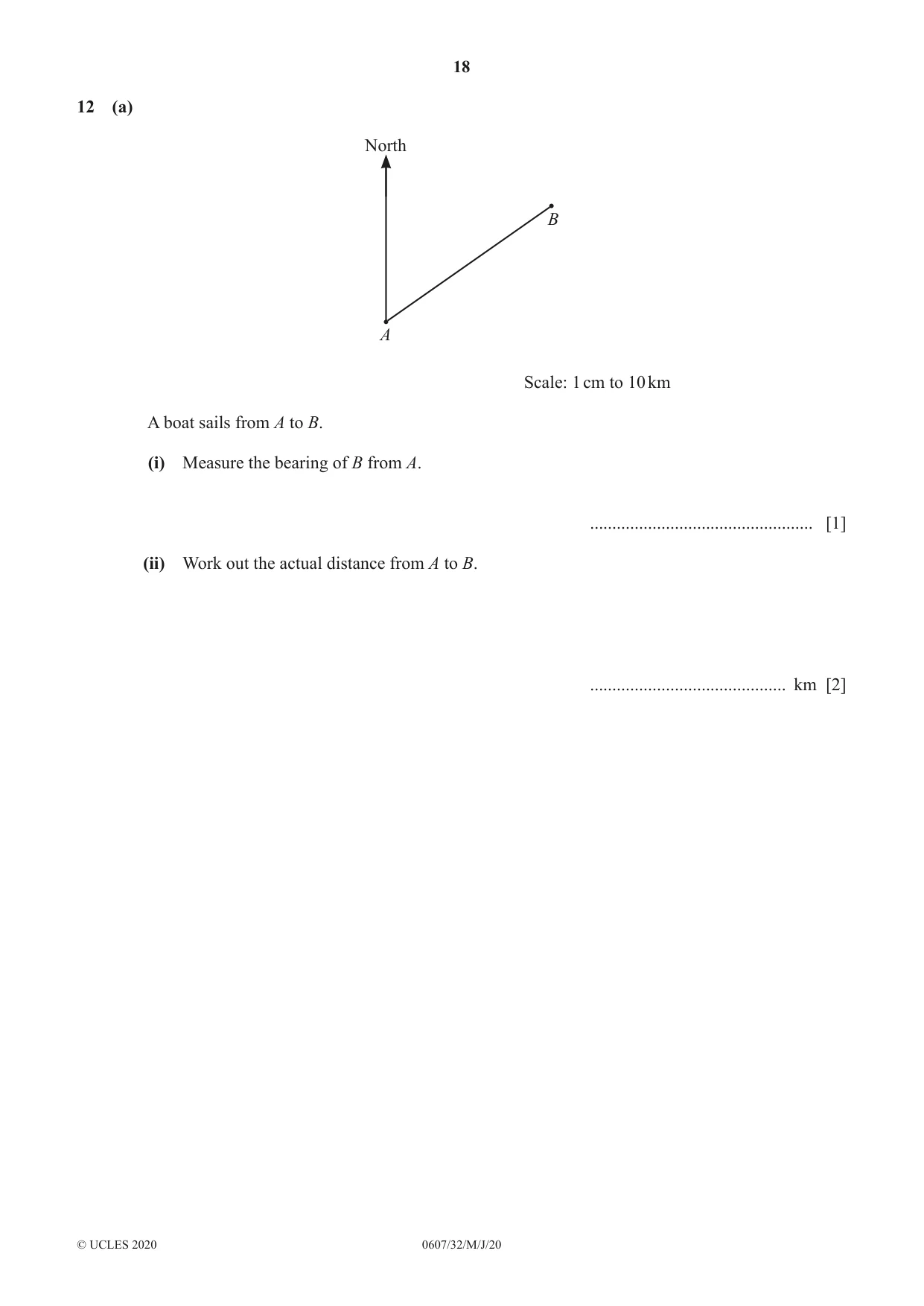 Cambridge IGCSE Mathematics - International 0607 2020 May/June Paper 3 · Variant 2 question paper, page 18 of 20