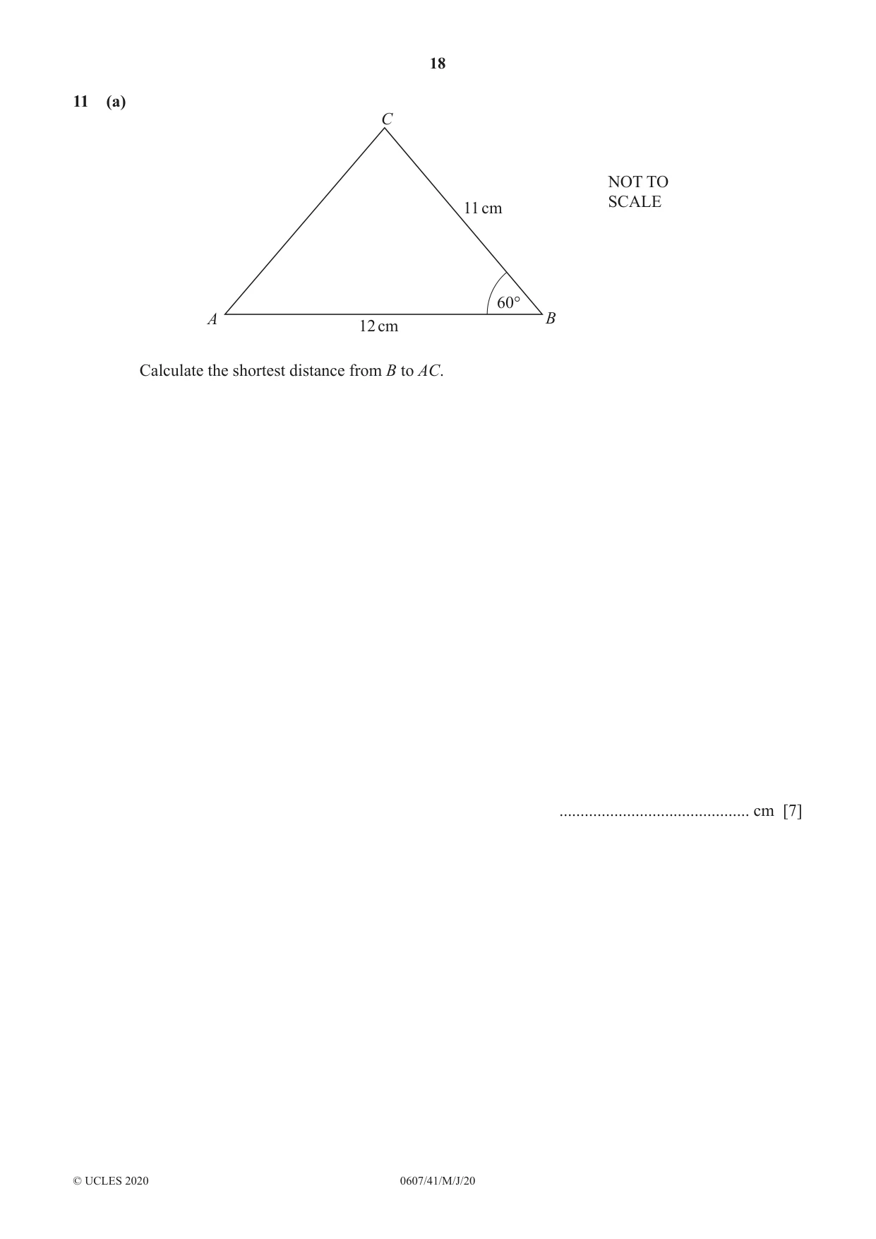 Cambridge IGCSE Mathematics - International 0607 2020 May/June Paper 4 · Variant 1 question paper, page 18 of 20