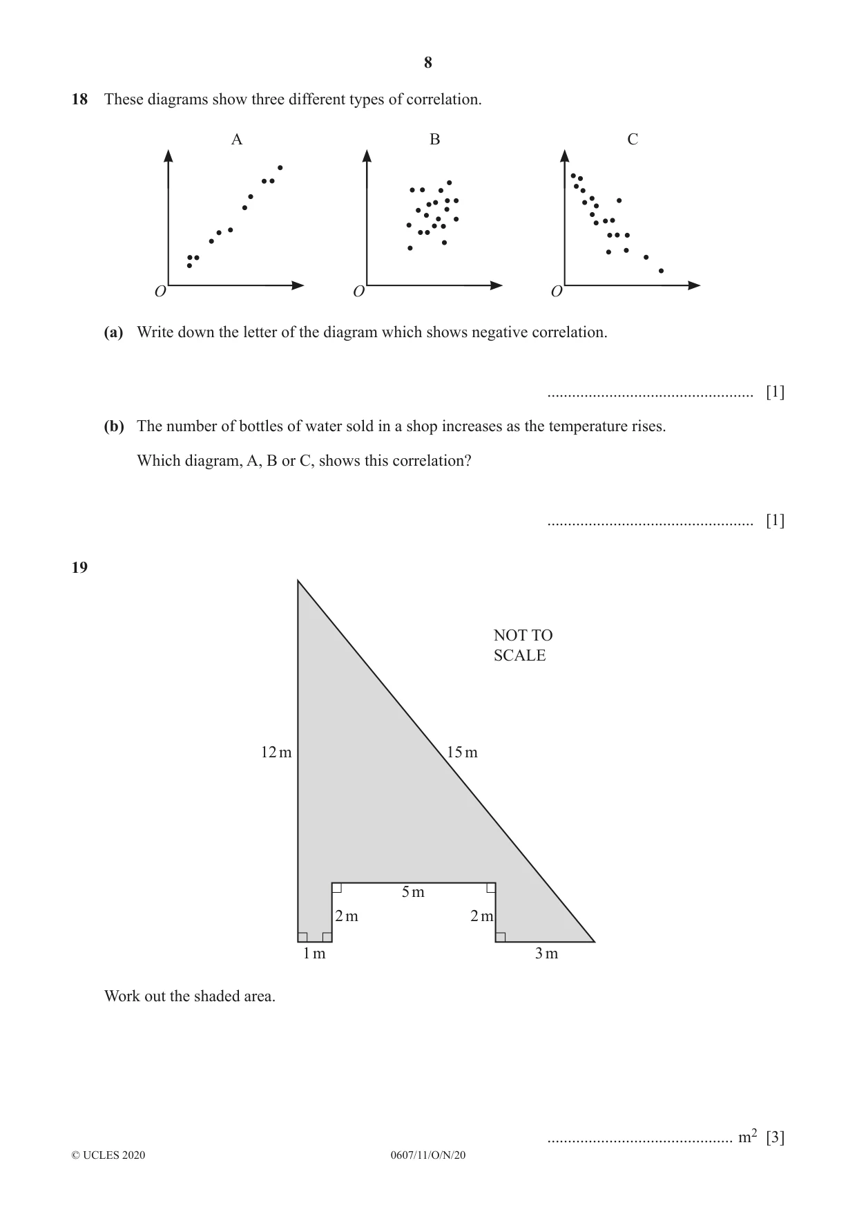 Cambridge IGCSE Mathematics - International 0607 2020 Oct/Nov Paper 1 · Variant 1 question paper, page 8 of 12