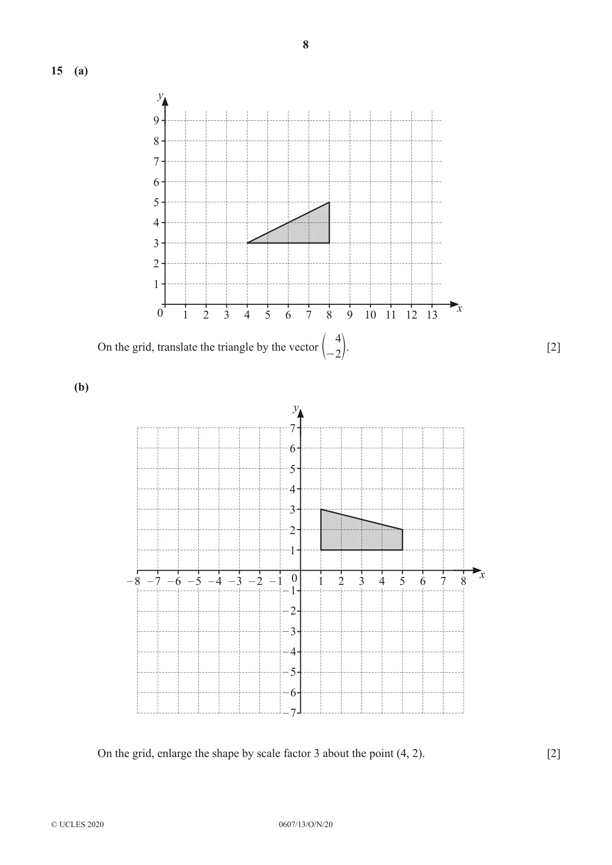 Cambridge IGCSE Mathematics - International 0607 2020 Oct/Nov Paper 1 · Variant 3 question paper, page 8 of 12