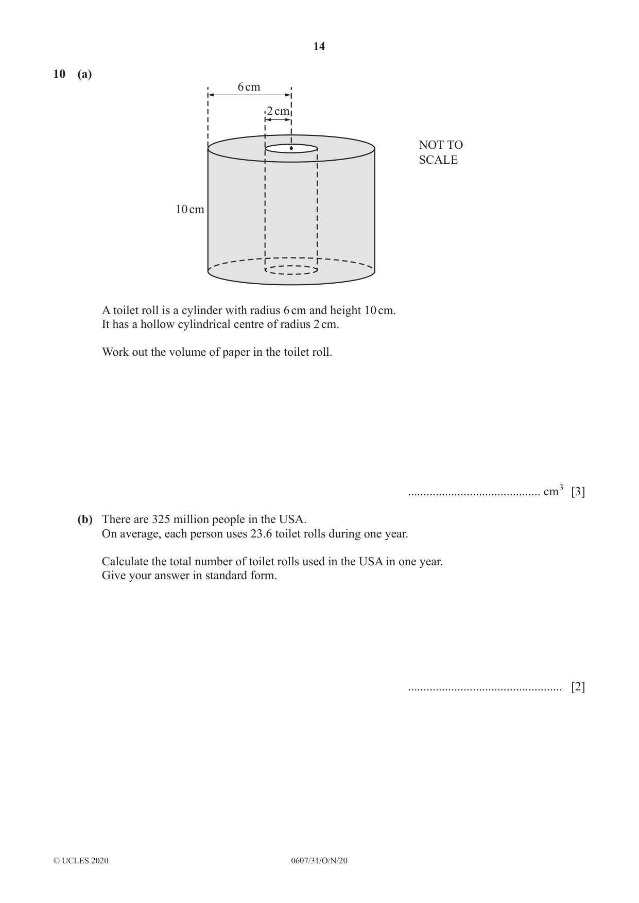 Cambridge IGCSE Mathematics - International 0607 2020 Oct/Nov Paper 3 · Variant 1 question paper, page 14 of 20