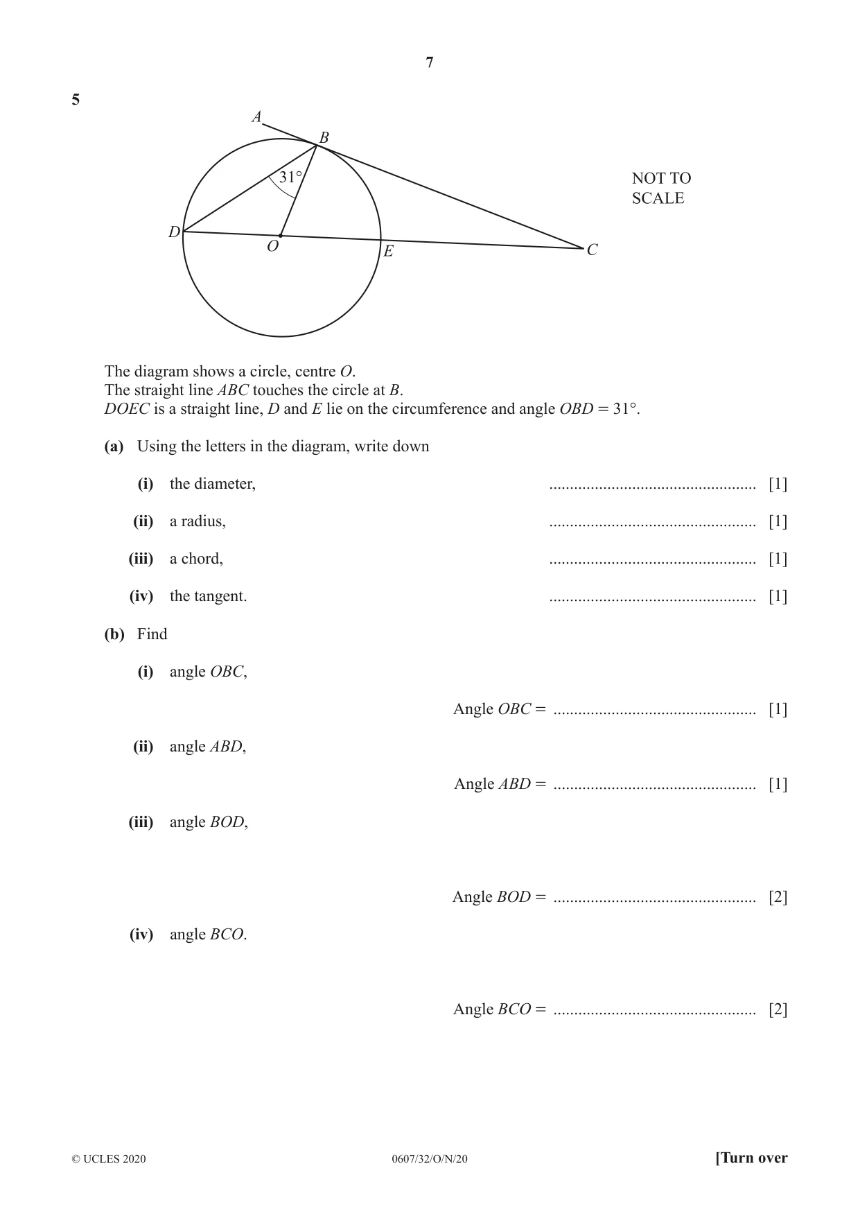 Cambridge IGCSE Mathematics - International 0607 2020 Oct/Nov Paper 3 · Variant 2 question paper, page 7 of 16