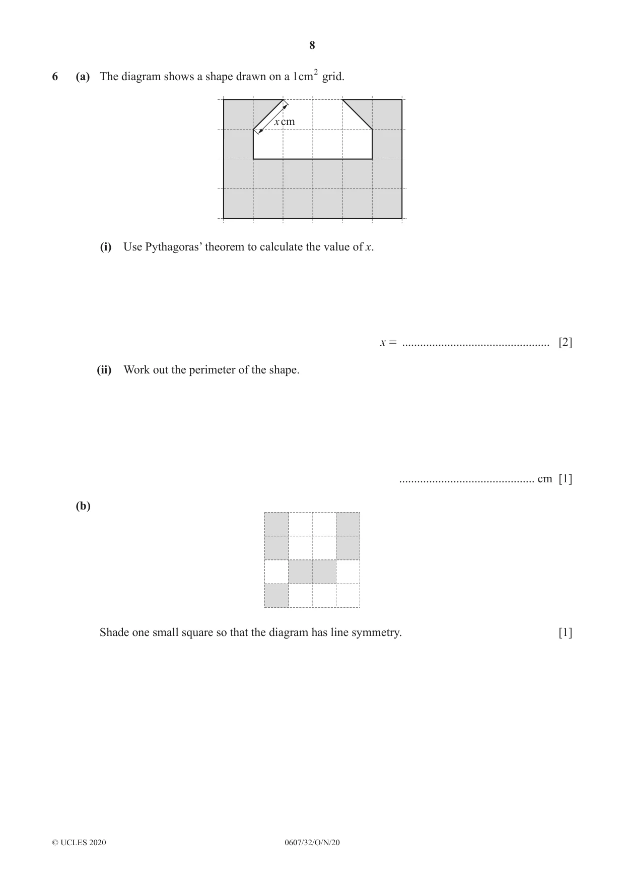 Cambridge IGCSE Mathematics - International 0607 2020 Oct/Nov Paper 3 · Variant 2 question paper, page 8 of 16