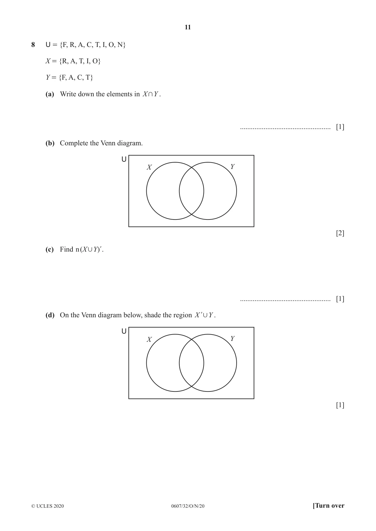 Cambridge IGCSE Mathematics - International 0607 2020 Oct/Nov Paper 3 · Variant 2 question paper, page 11 of 16