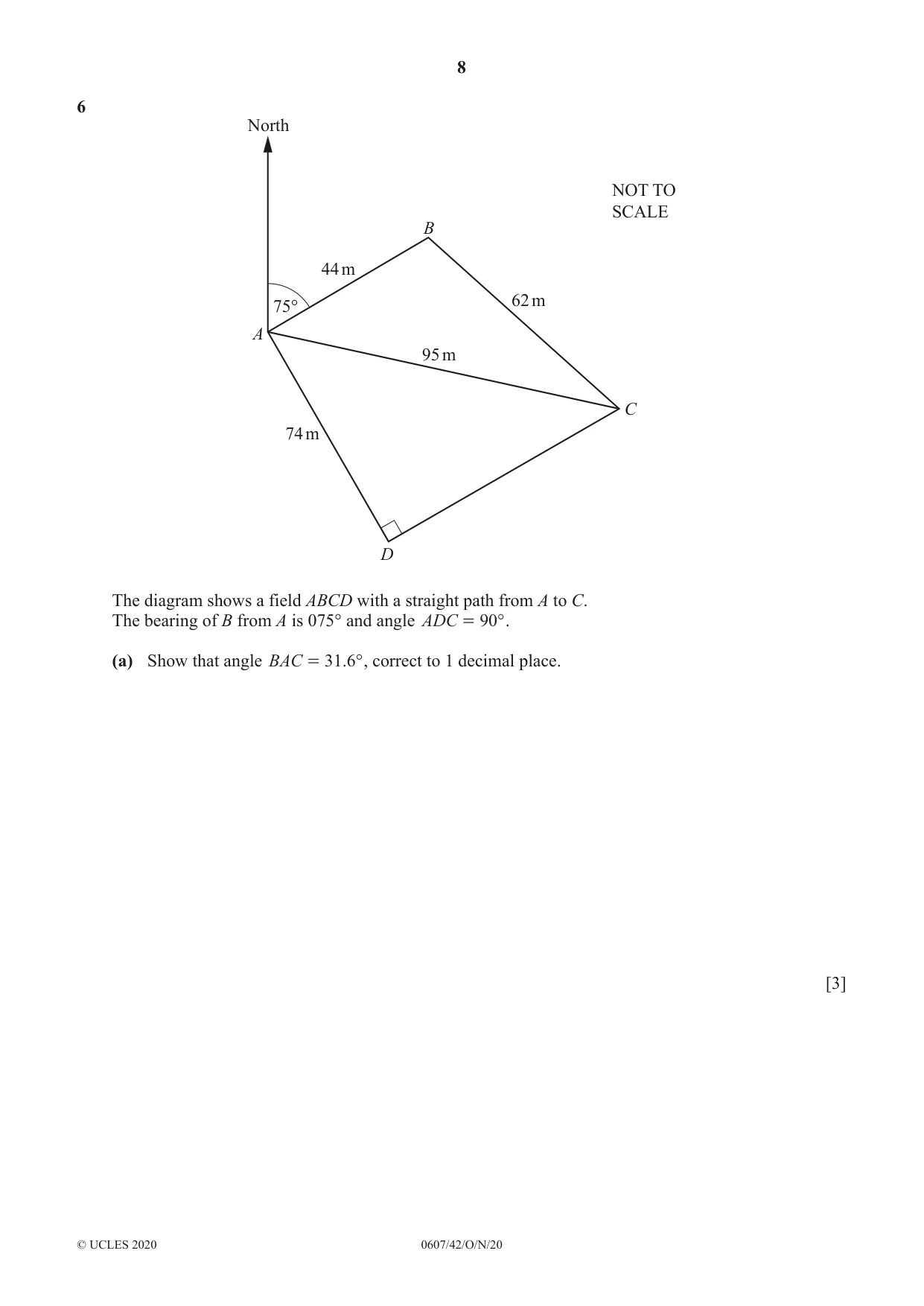 Cambridge IGCSE Mathematics - International 0607 2020 Oct/Nov Paper 4 · Variant 2 question paper, page 8 of 20
