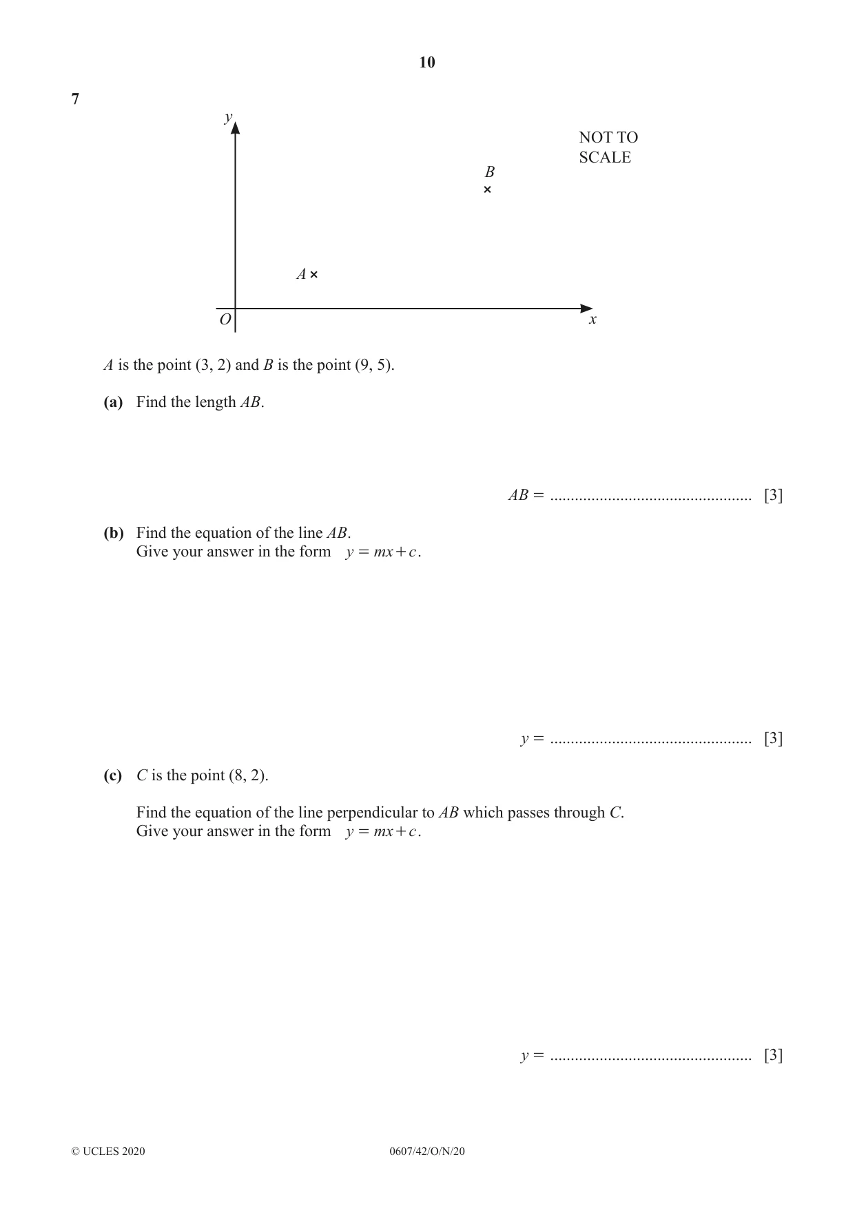Cambridge IGCSE Mathematics - International 0607 2020 Oct/Nov Paper 4 · Variant 2 question paper, page 10 of 20