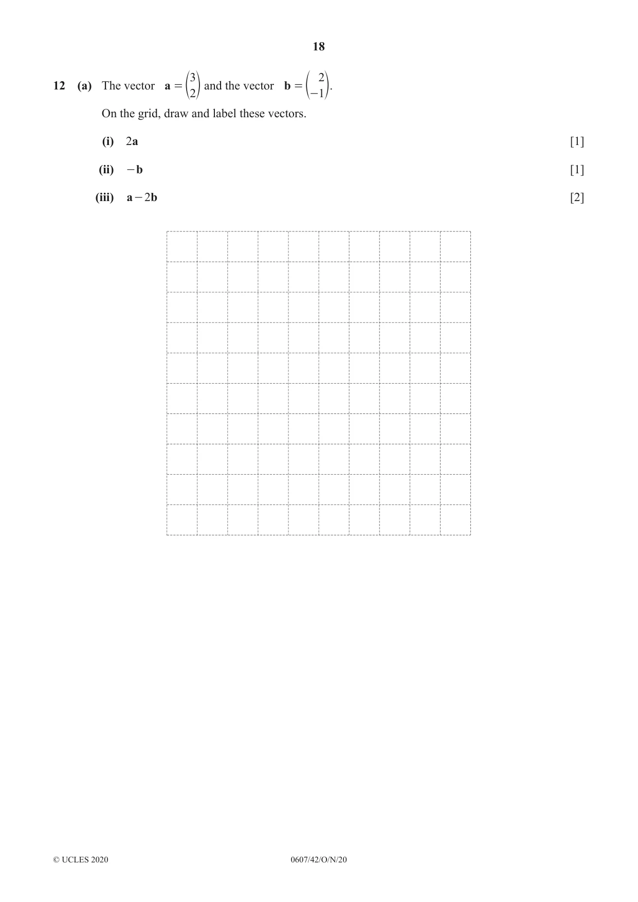 Cambridge IGCSE Mathematics - International 0607 2020 Oct/Nov Paper 4 · Variant 2 question paper, page 18 of 20
