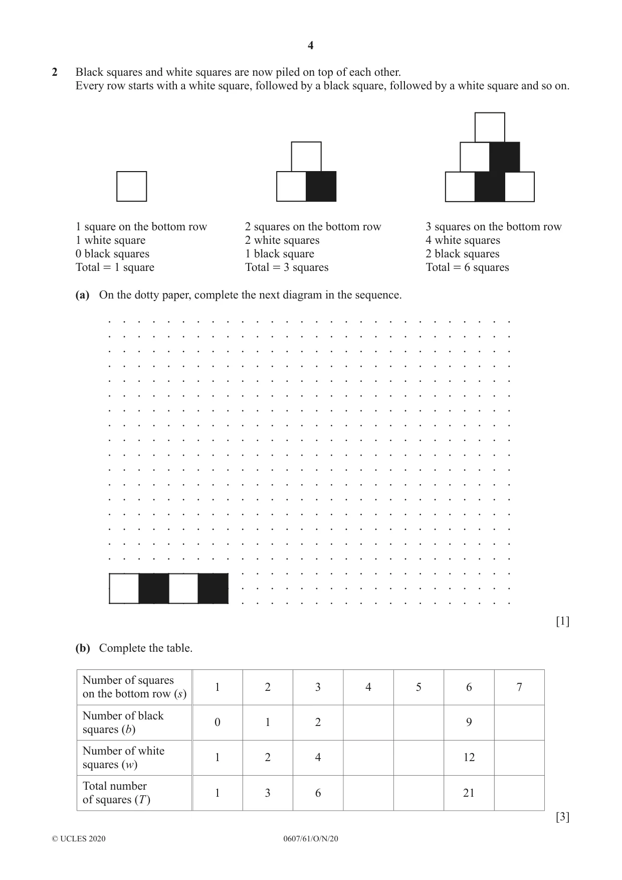 Cambridge IGCSE Mathematics - International 0607 2020 Oct/Nov Paper 6 · Variant 1 question paper, page 4 of 12