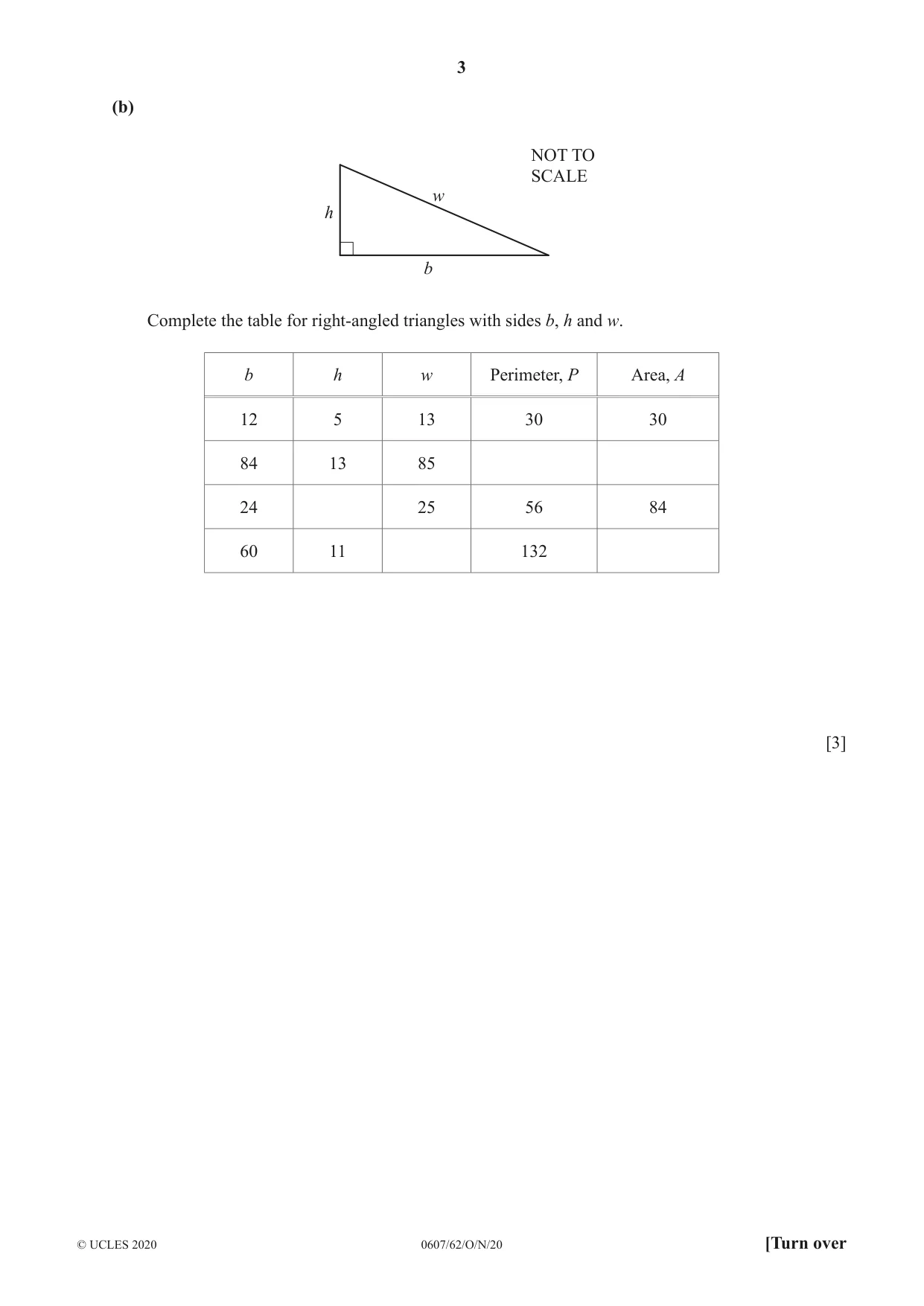 Cambridge IGCSE Mathematics - International 0607 2020 Oct/Nov Paper 6 · Variant 2 question paper, page 3 of 16