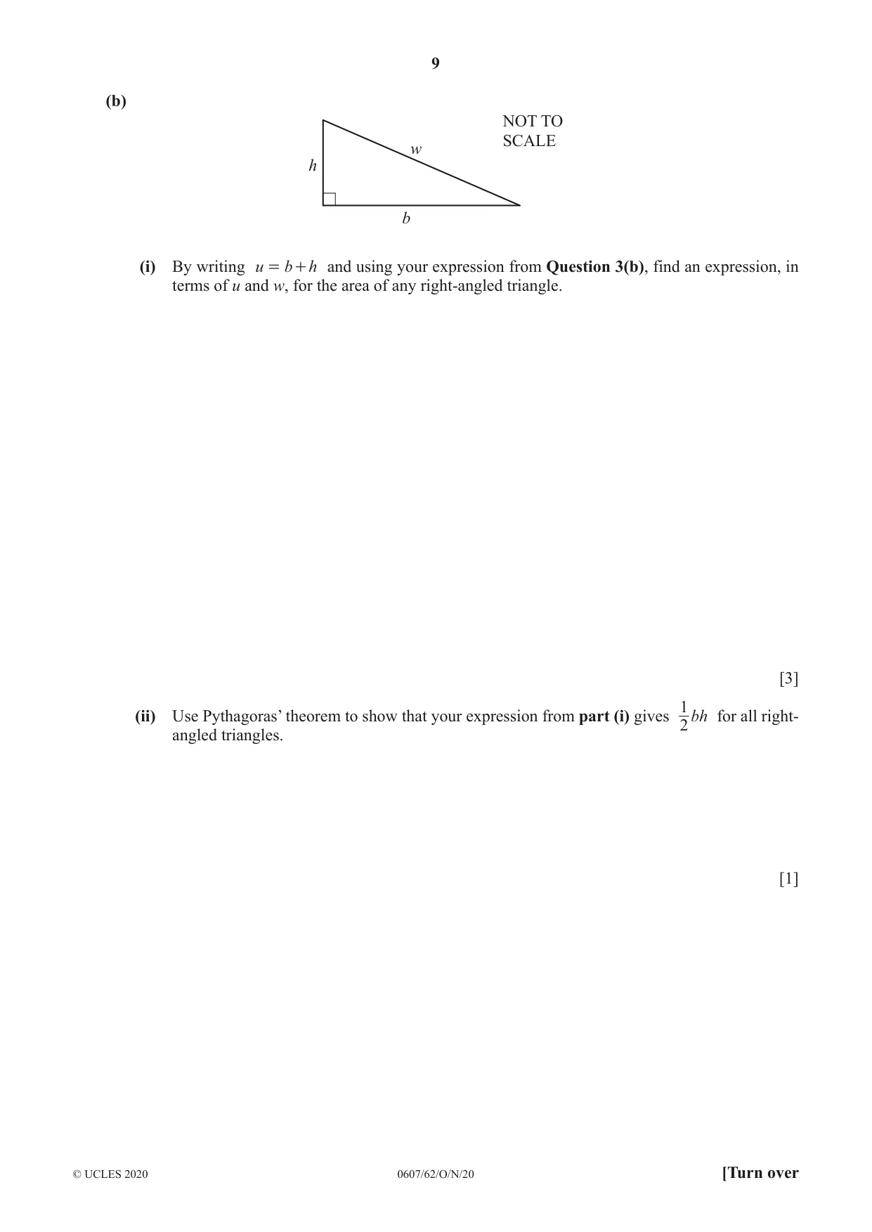 Cambridge IGCSE Mathematics - International 0607 2020 Oct/Nov Paper 6 · Variant 2 question paper, page 9 of 16