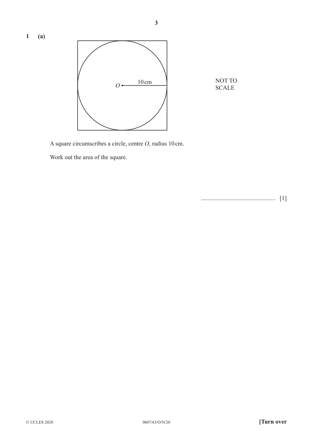 Cambridge IGCSE Mathematics - International 0607 2020 Oct/Nov Paper 6 · Variant 3 question paper, page 3 of 20