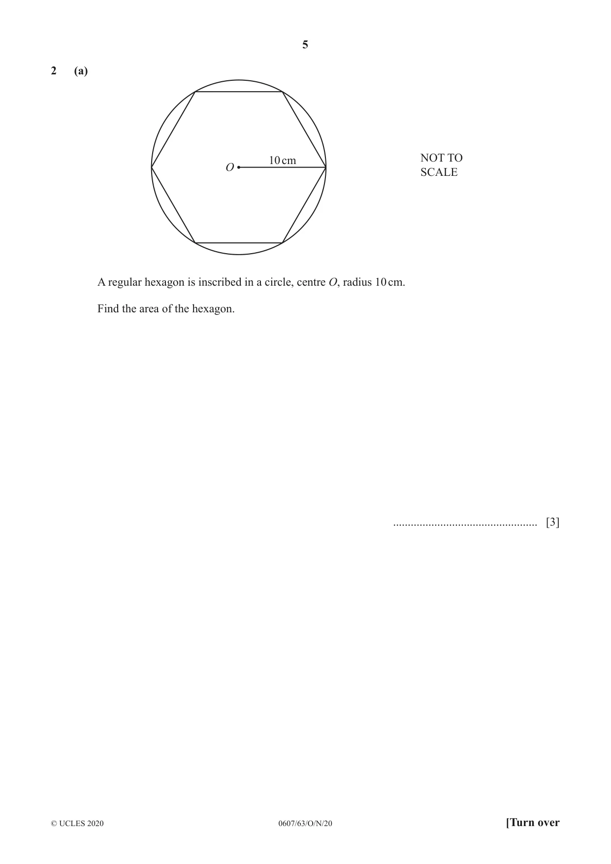 Cambridge IGCSE Mathematics - International 0607 2020 Oct/Nov Paper 6 · Variant 3 question paper, page 5 of 20