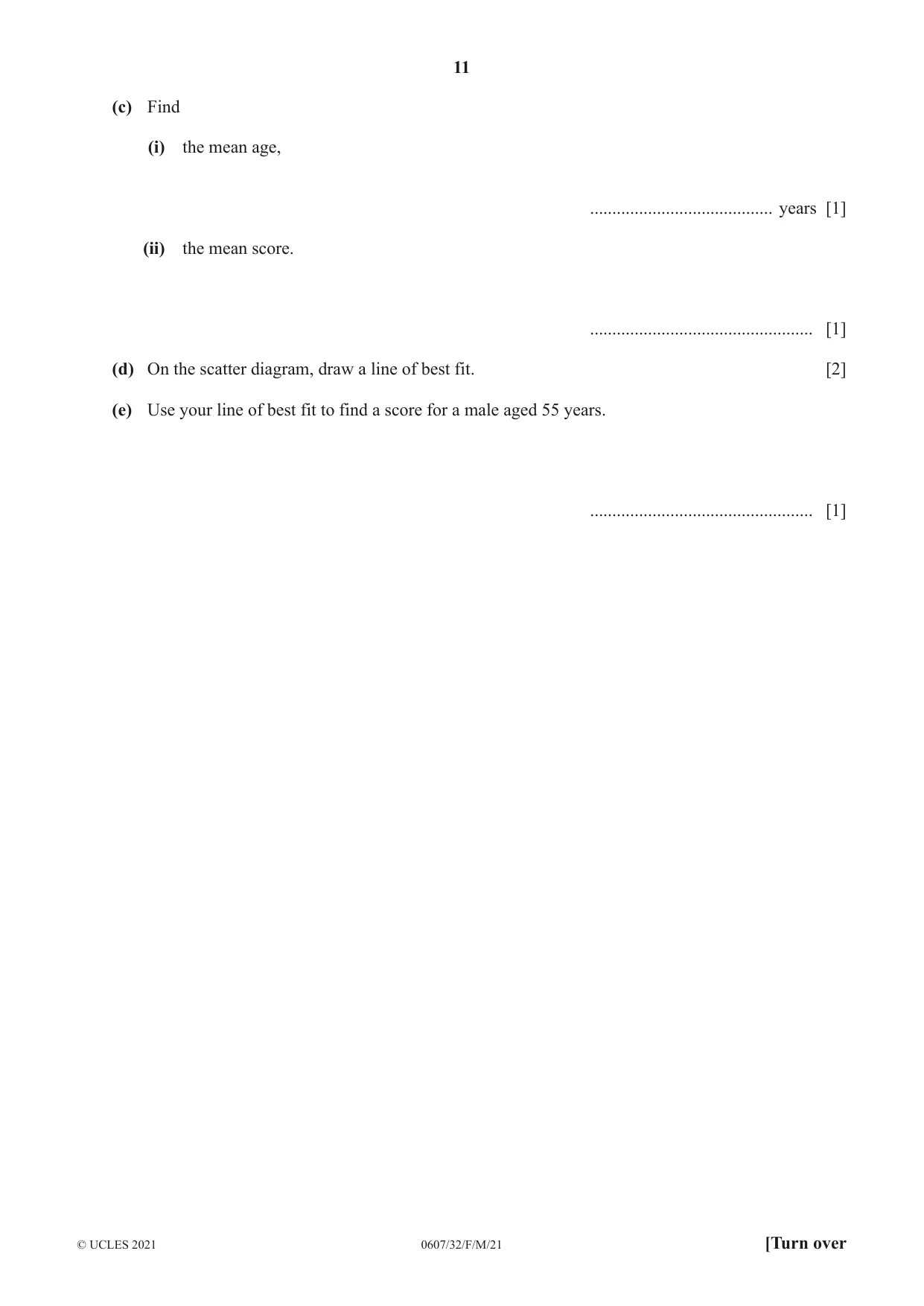 Cambridge IGCSE Mathematics - International 0607 2021 Feb/March Paper 3 · Variant 2 question paper, page 11 of 16