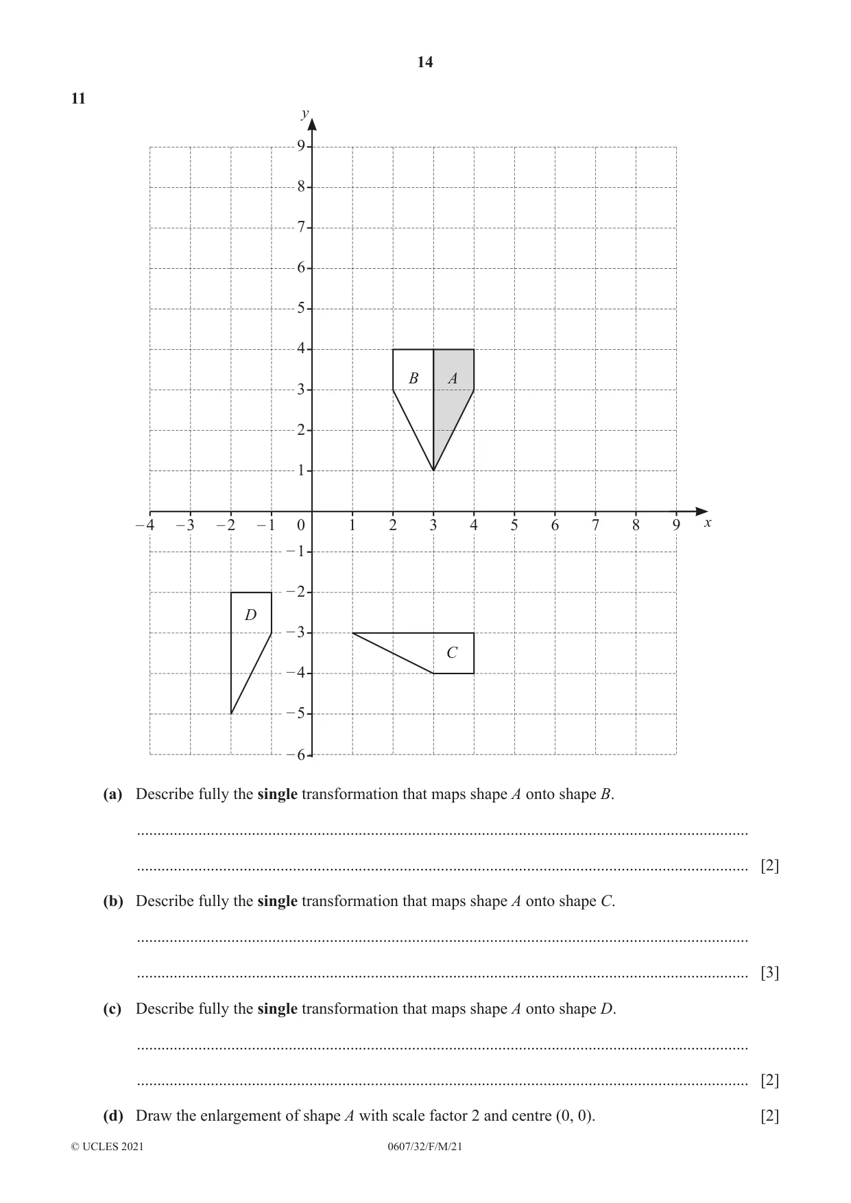 Cambridge IGCSE Mathematics - International 0607 2021 Feb/March Paper 3 · Variant 2 question paper, page 14 of 16