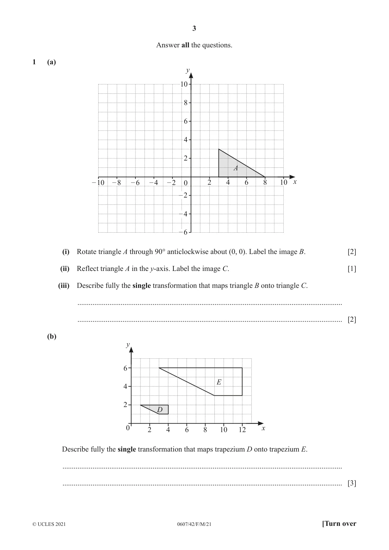Cambridge IGCSE Mathematics - International 0607 2021 Feb/March Paper 4 · Variant 2 question paper, page 3 of 20