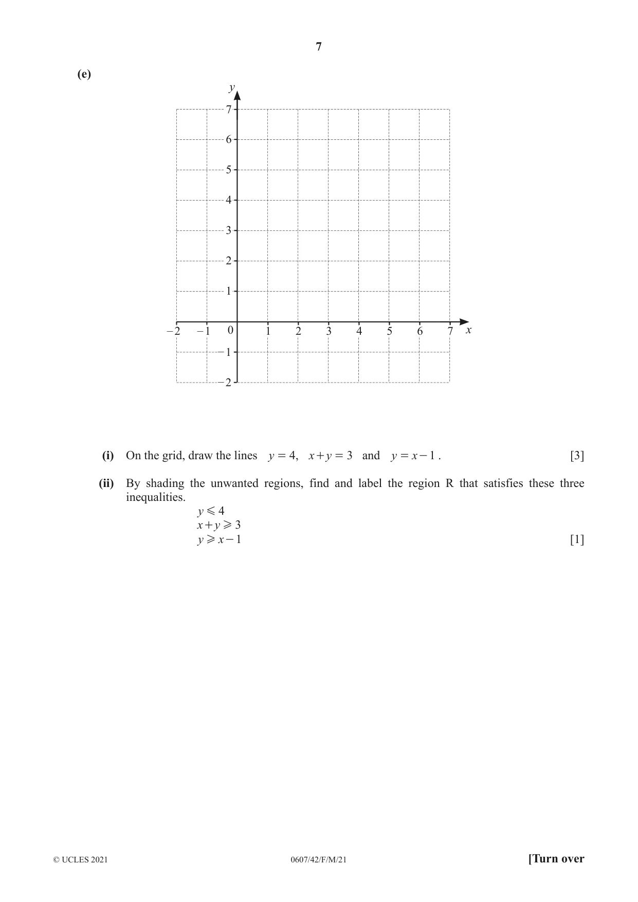 Cambridge IGCSE Mathematics - International 0607 2021 Feb/March Paper 4 · Variant 2 question paper, page 7 of 20