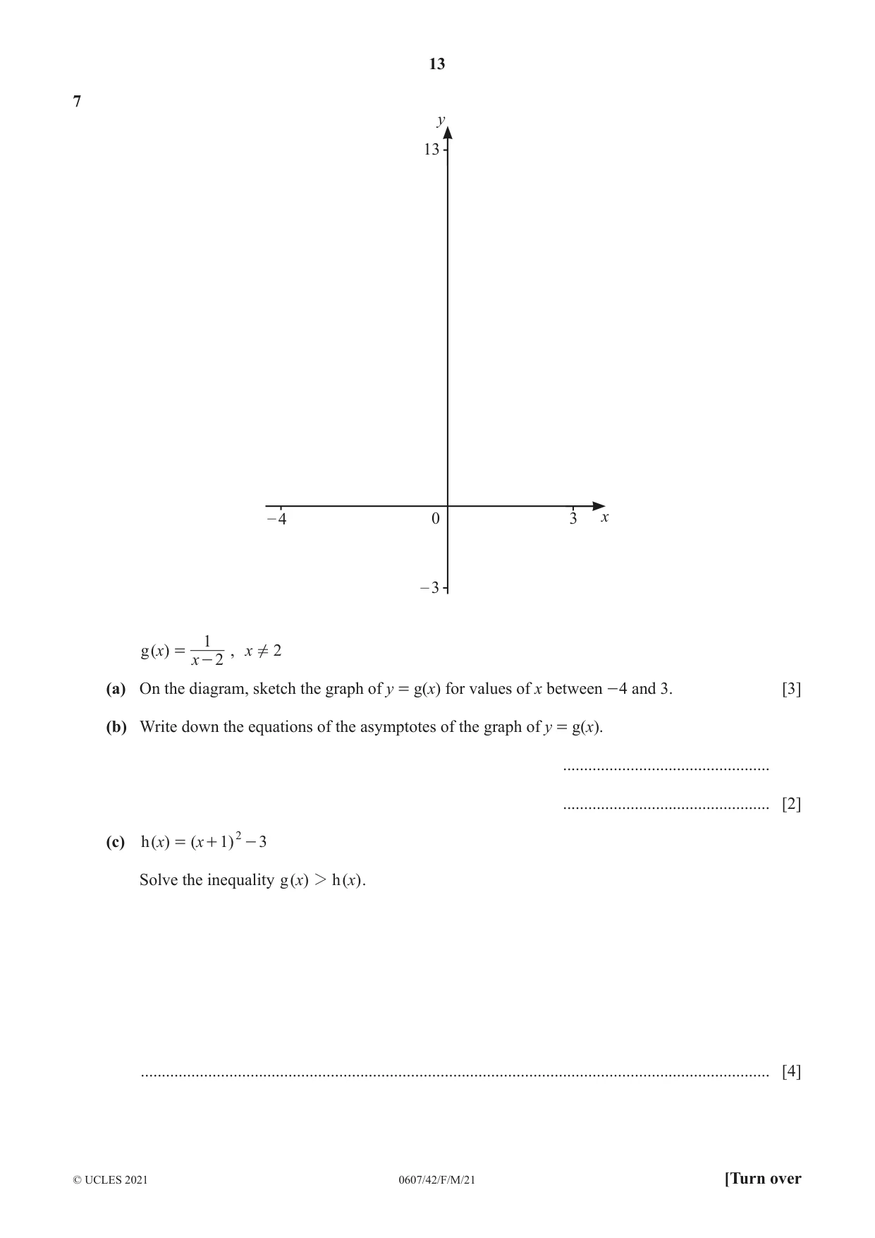 Cambridge IGCSE Mathematics - International 0607 2021 Feb/March Paper 4 · Variant 2 question paper, page 13 of 20