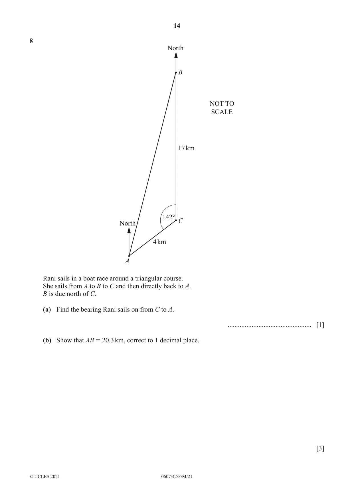 Cambridge IGCSE Mathematics - International 0607 2021 Feb/March Paper 4 · Variant 2 question paper, page 14 of 20