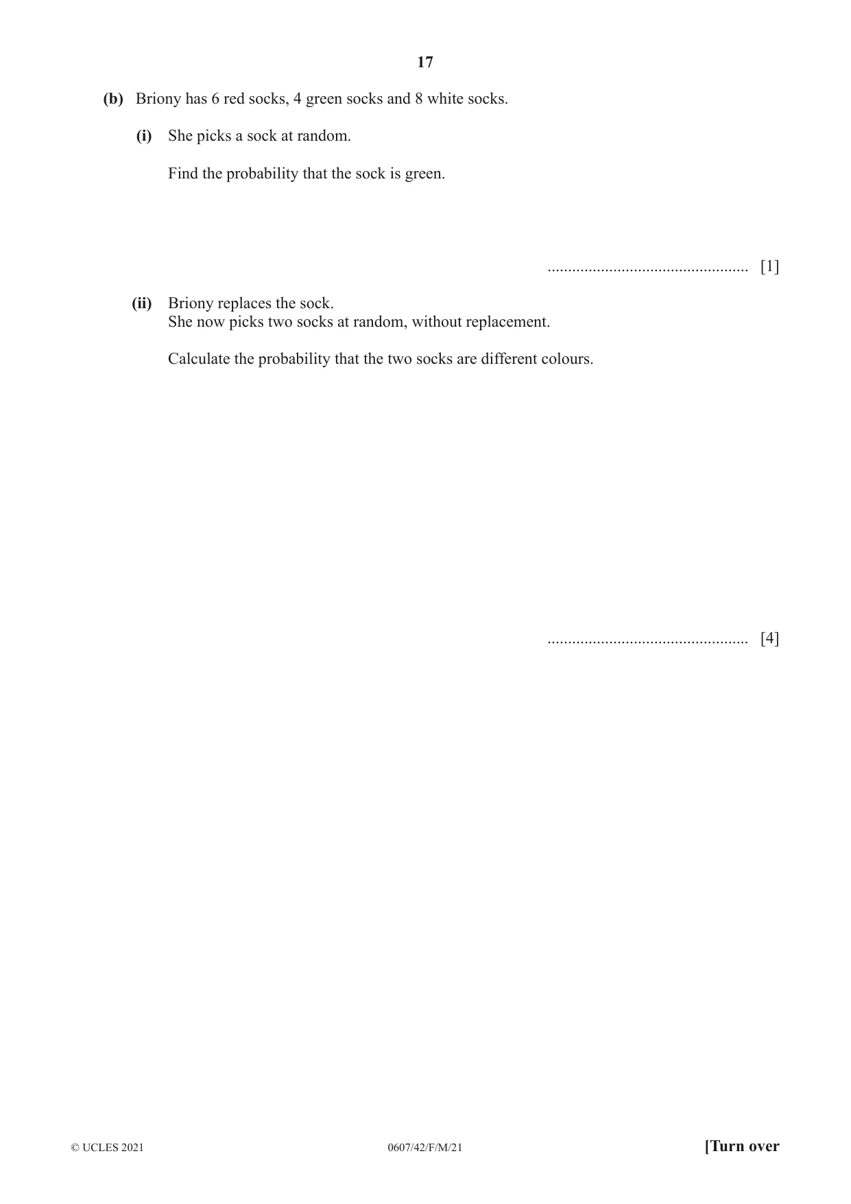 Cambridge IGCSE Mathematics - International 0607 2021 Feb/March Paper 4 · Variant 2 question paper, page 17 of 20