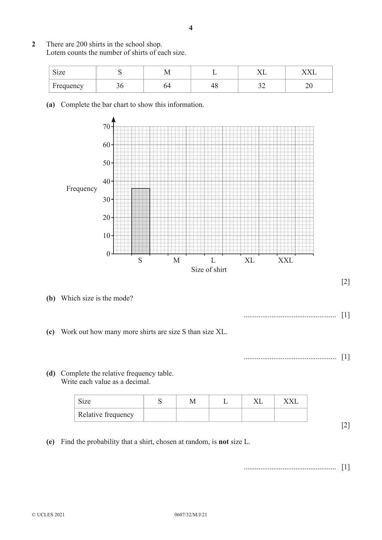Cambridge IGCSE Mathematics - International 0607 2021 May/June Paper 3 · Variant 2 question paper, page 4 of 16