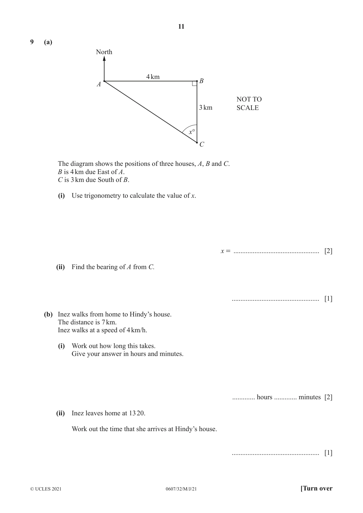 Cambridge IGCSE Mathematics - International 0607 2021 May/June Paper 3 · Variant 2 question paper, page 11 of 16
